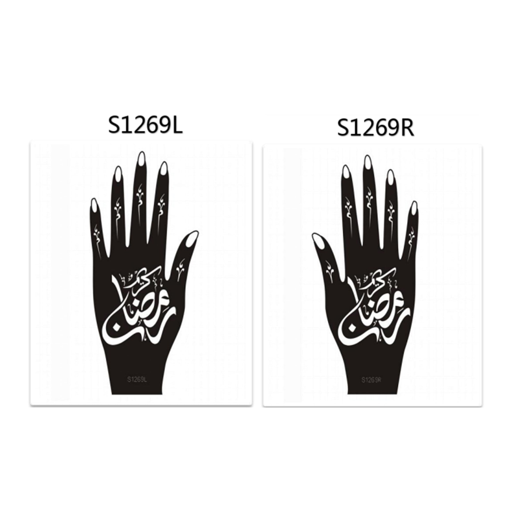 Henna Hand Stickers ( Set of Two )