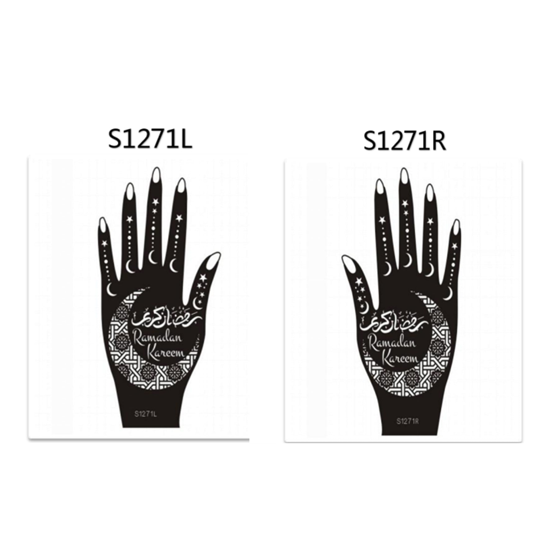 Henna Hand Stickers ( Set of Two )