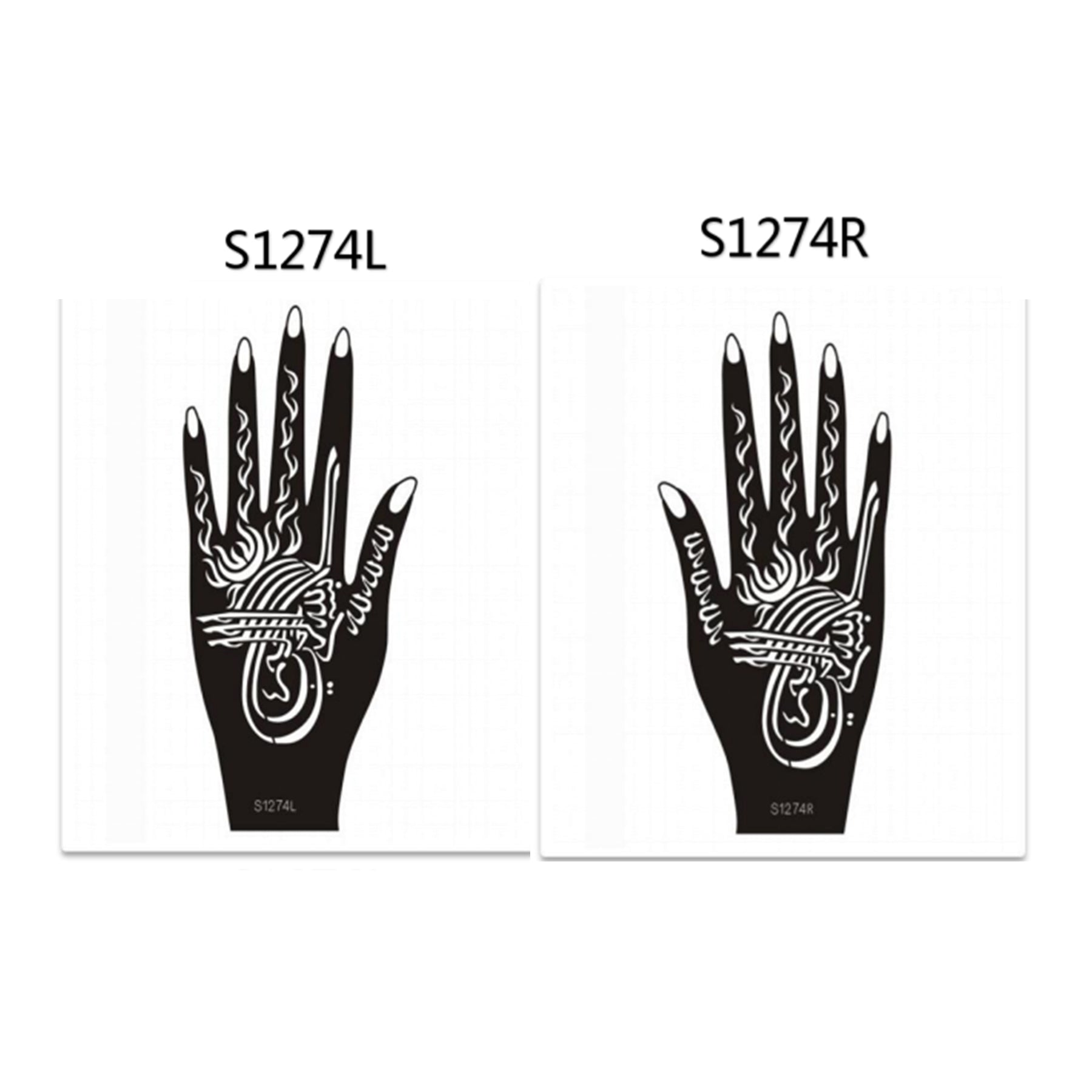 Henna Hand Stickers ( Set of Two )