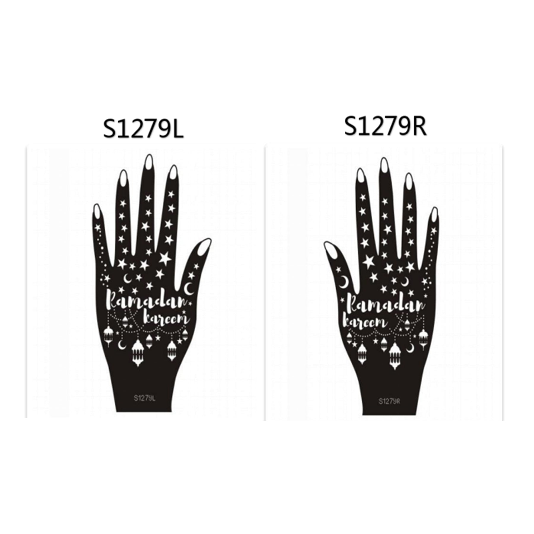 Henna Hand Stickers ( Set of Two )