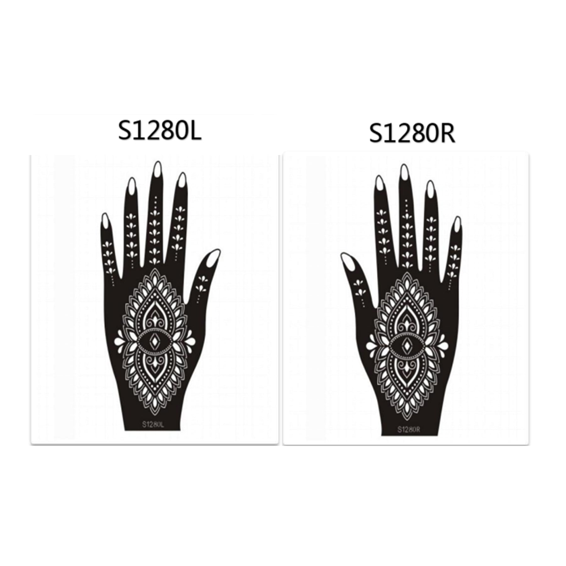 Henna Hand Stickers ( Set of Two )