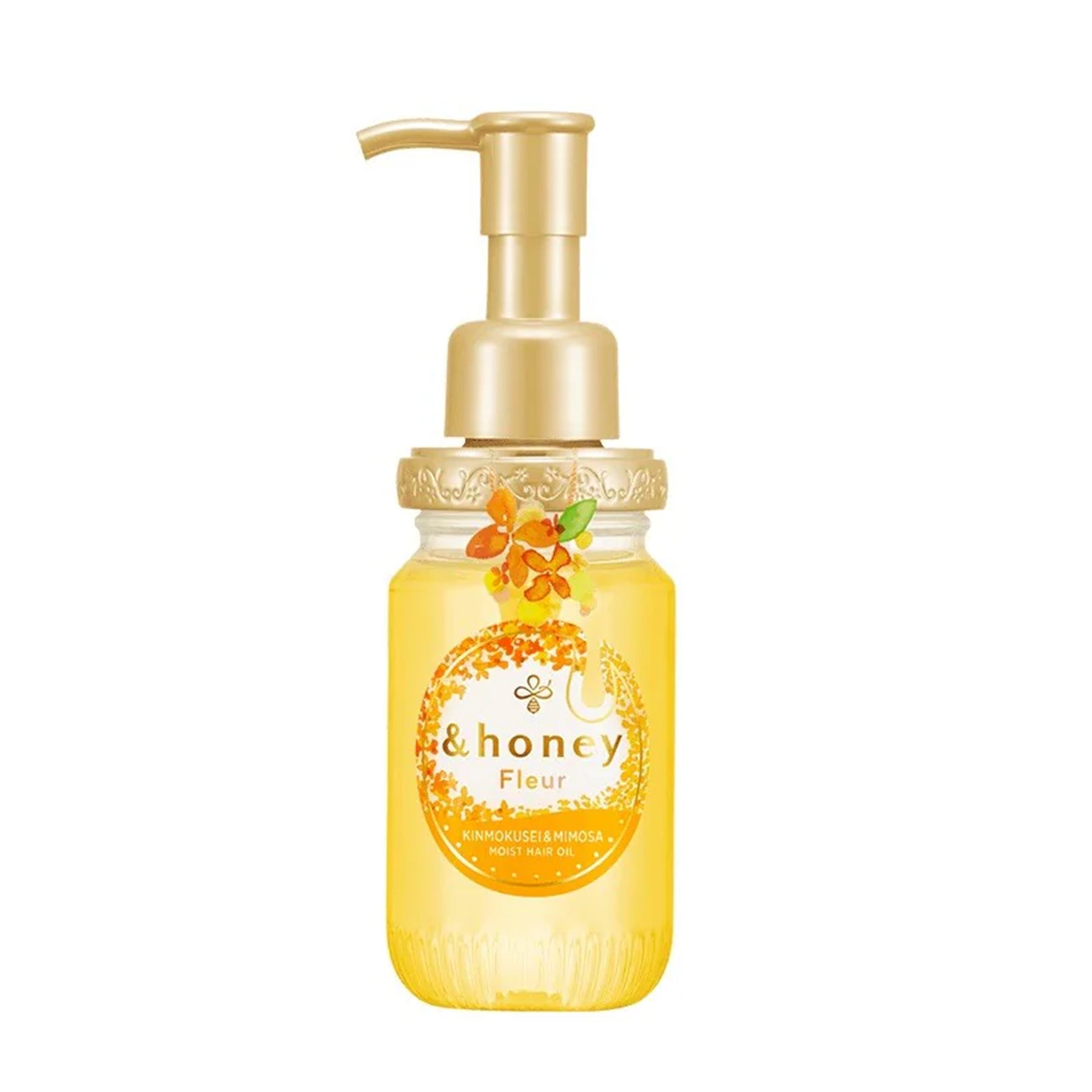 & Honey Kinmokusei & Mimosa Moist Hair Oil Honey & Fleur