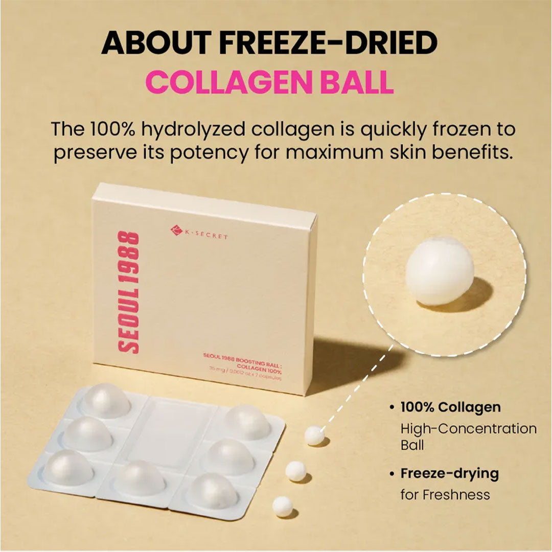 Advantages of using K-Secret Seoul 1988 Boosting Ball Collagen 100%