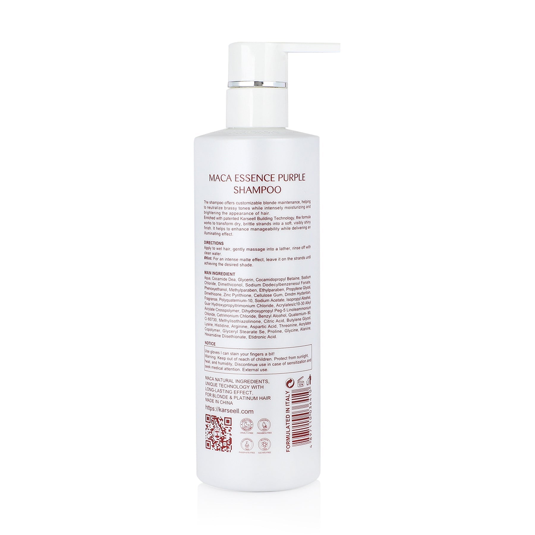 Karseell Maca Power Essence Purple Shampoo Blonde - 500ml