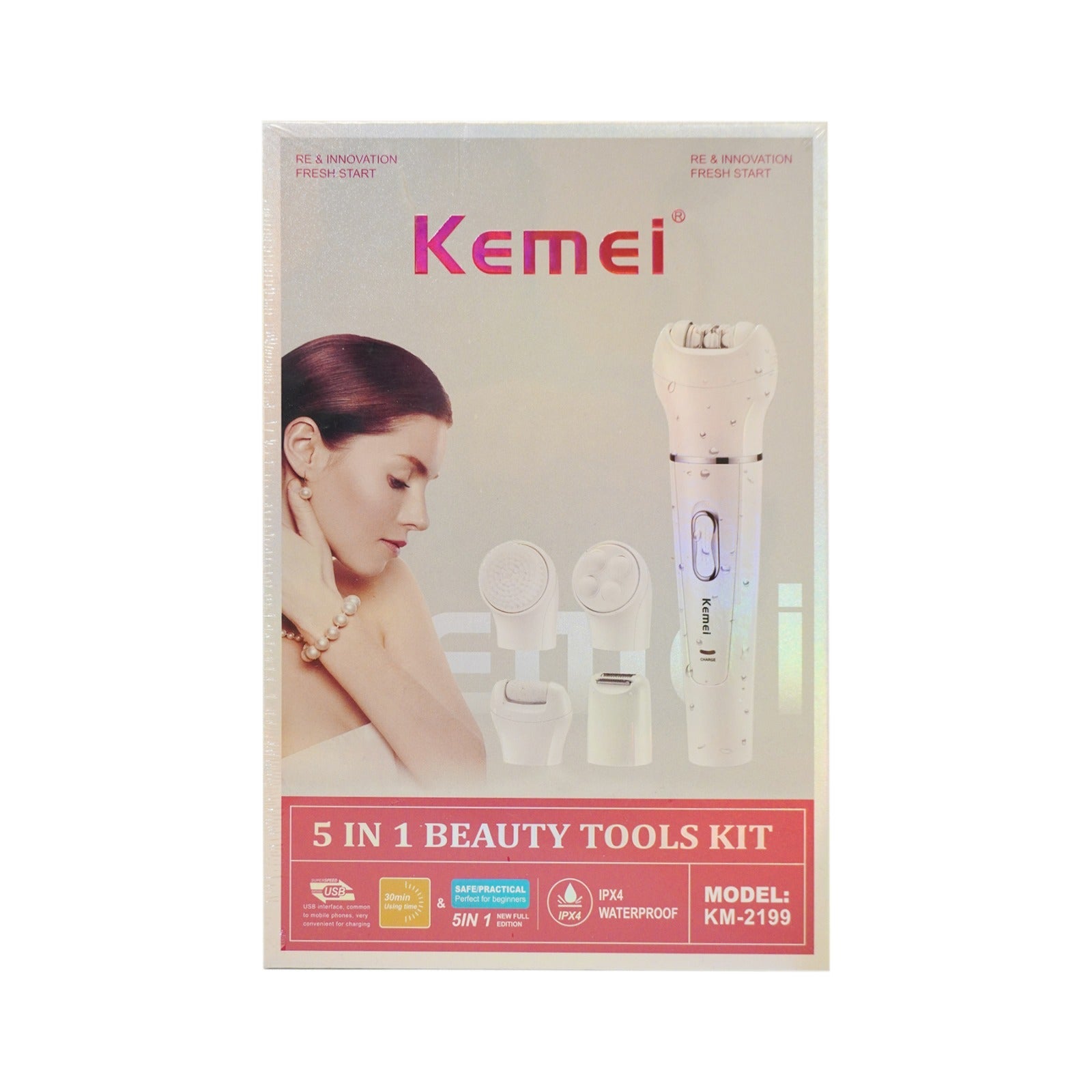 The product f Kemei 5 in 1 Beauty Tools Kit KM-2199 
