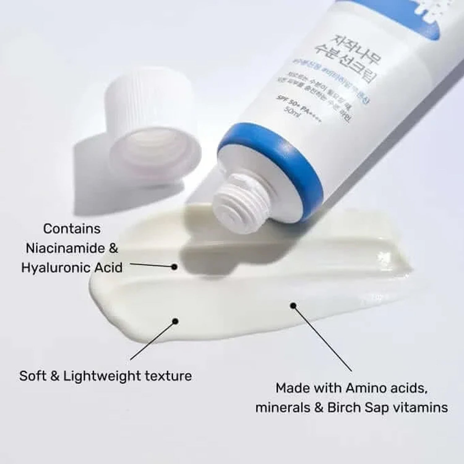 Round Lab Birch Juice Moisturizing Sunscreen SPF50+- Key Benefits