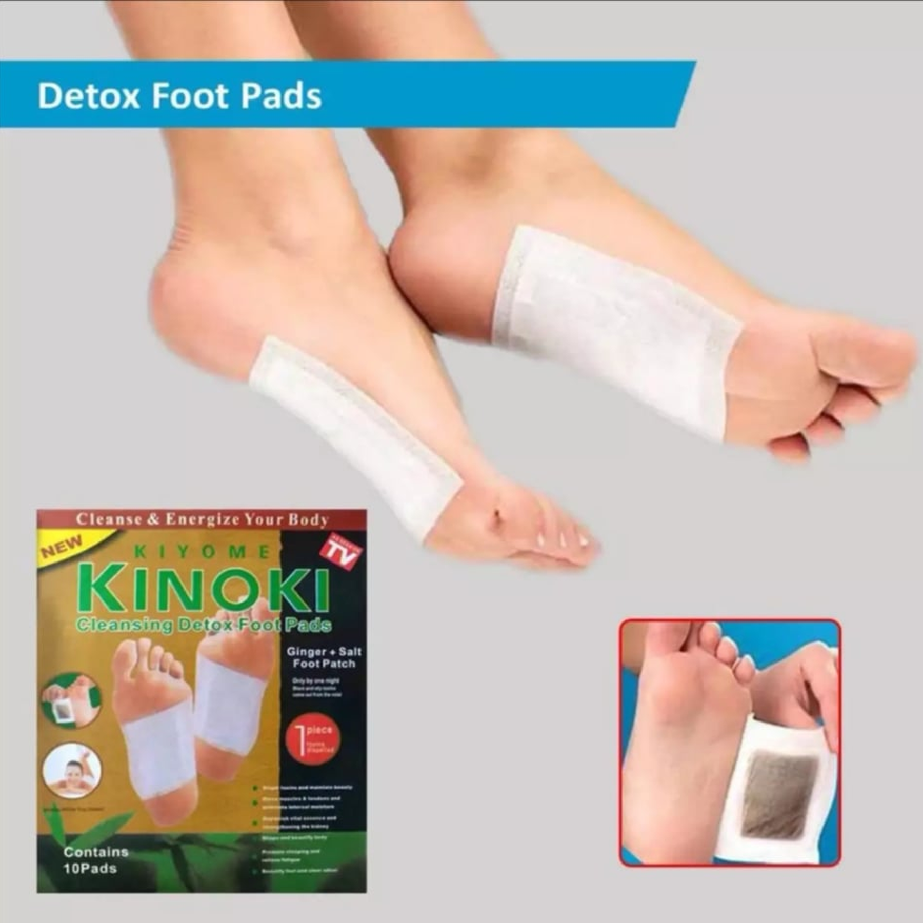 Kinoki Ginger Herbal Detox Foot Patch -  Salt Cleansing Feet