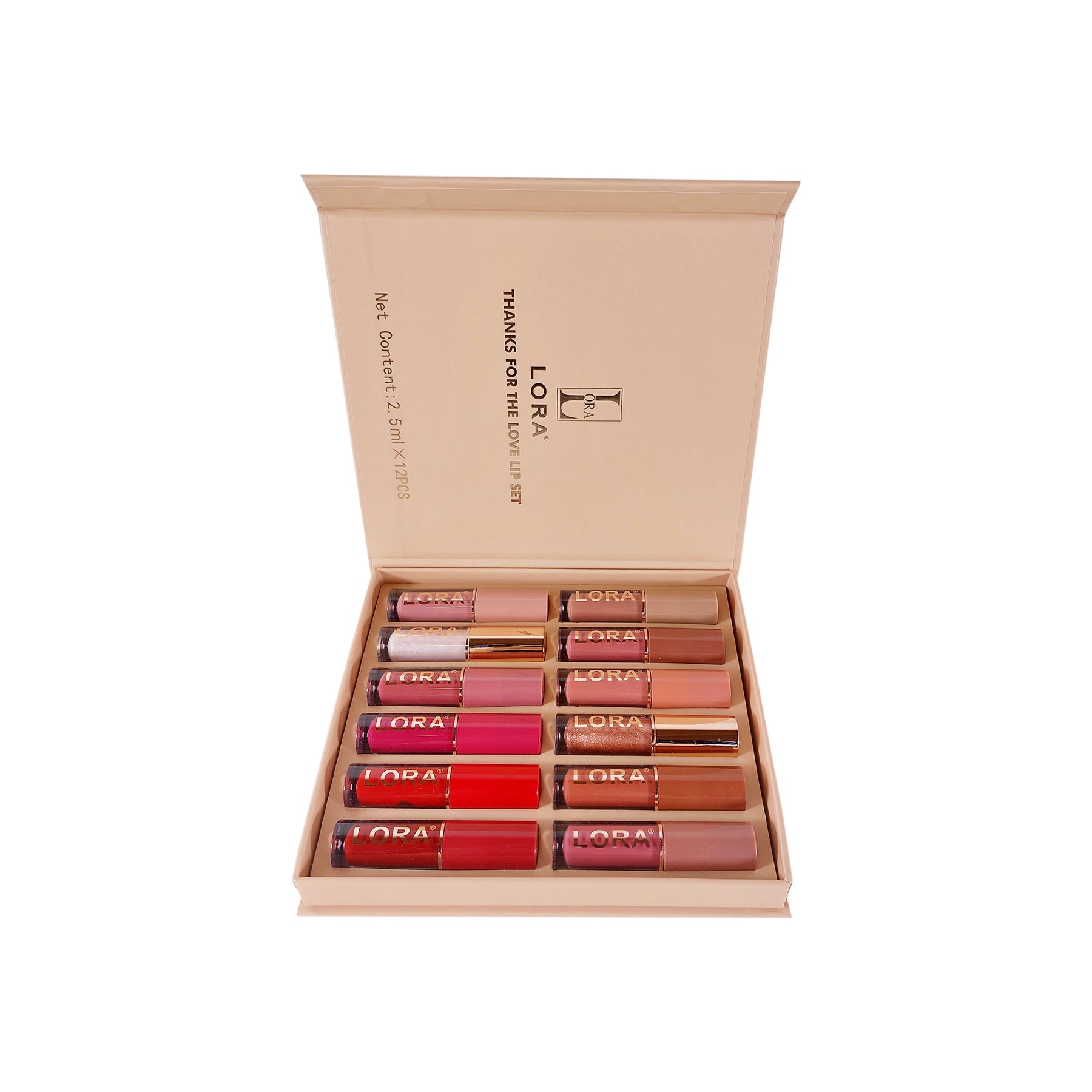 Lora Thanks For The Love Lip Set 2.5mlx 12 pcs