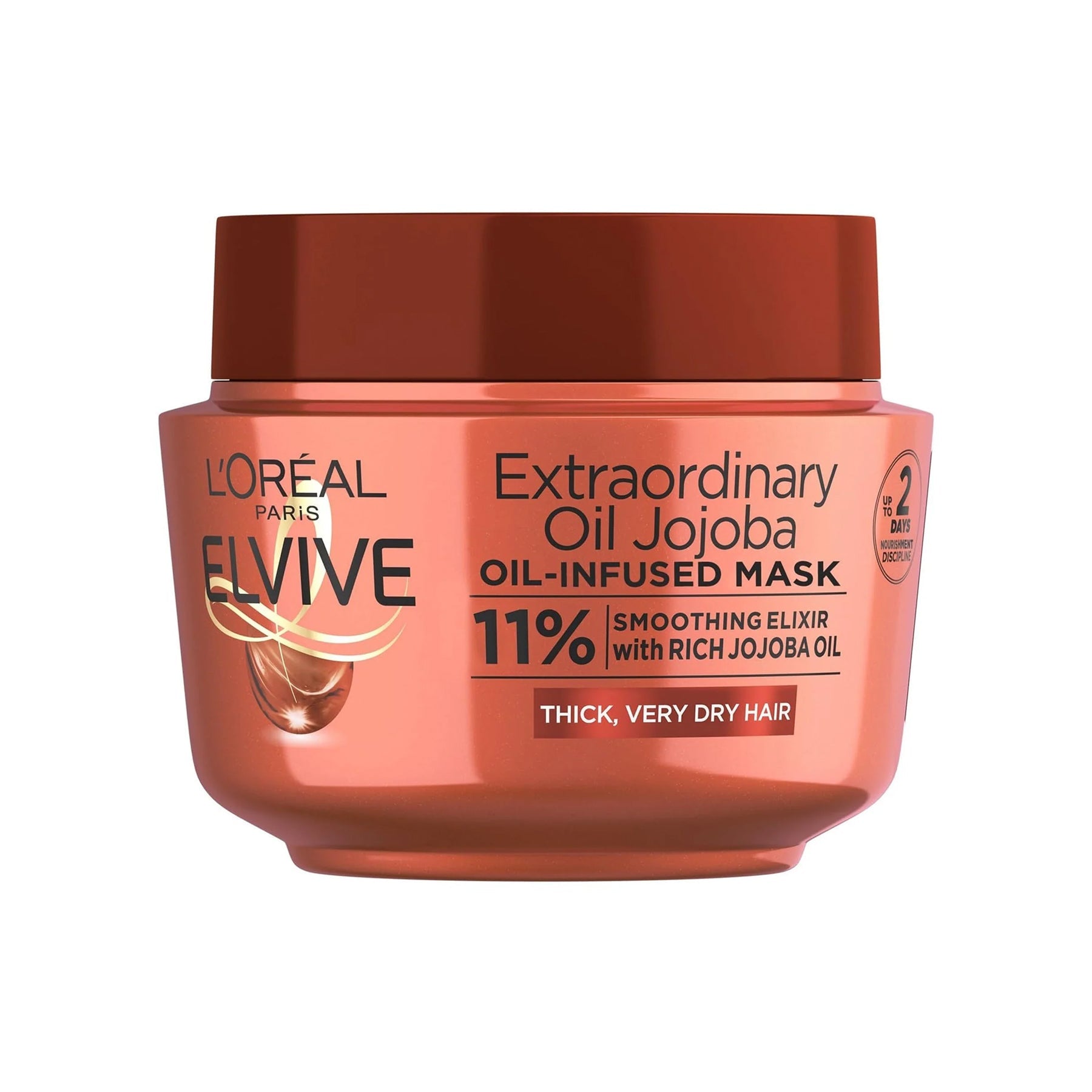 The product of L'Oréal Paris Elvive Extraordinary Oil Jojoba Oil-Infused Hair Mask 11%