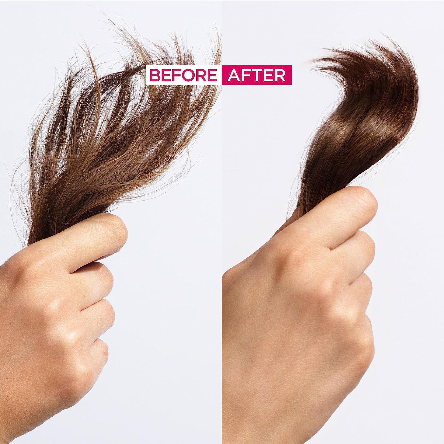 Before and After usage of L'Oréal Paris Elvive Extraordinary Oil Jojoba Oil-Infused Hair Mask 11%