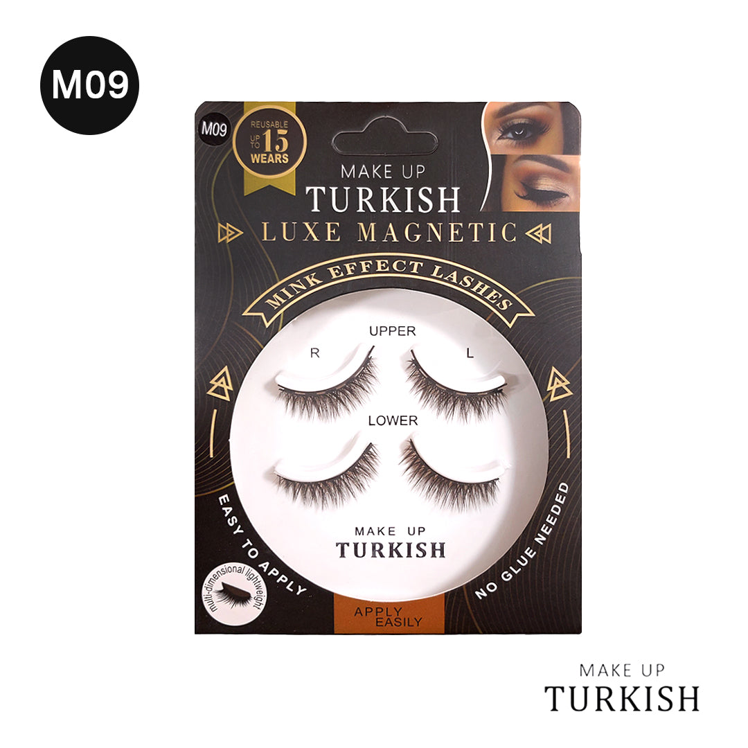 Makeup Turkish Luxe Magnetic Mink Effect Eyelashes - Luxurious mink effect lashes with a subtle yet striking look.