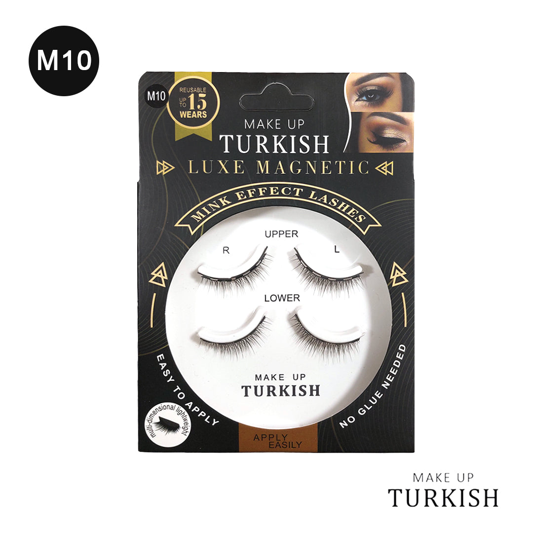 Makeup Turkish Luxe Magnetic Mink Effect Eyelashes - Luxurious mink effect lashes with a subtle yet striking look.