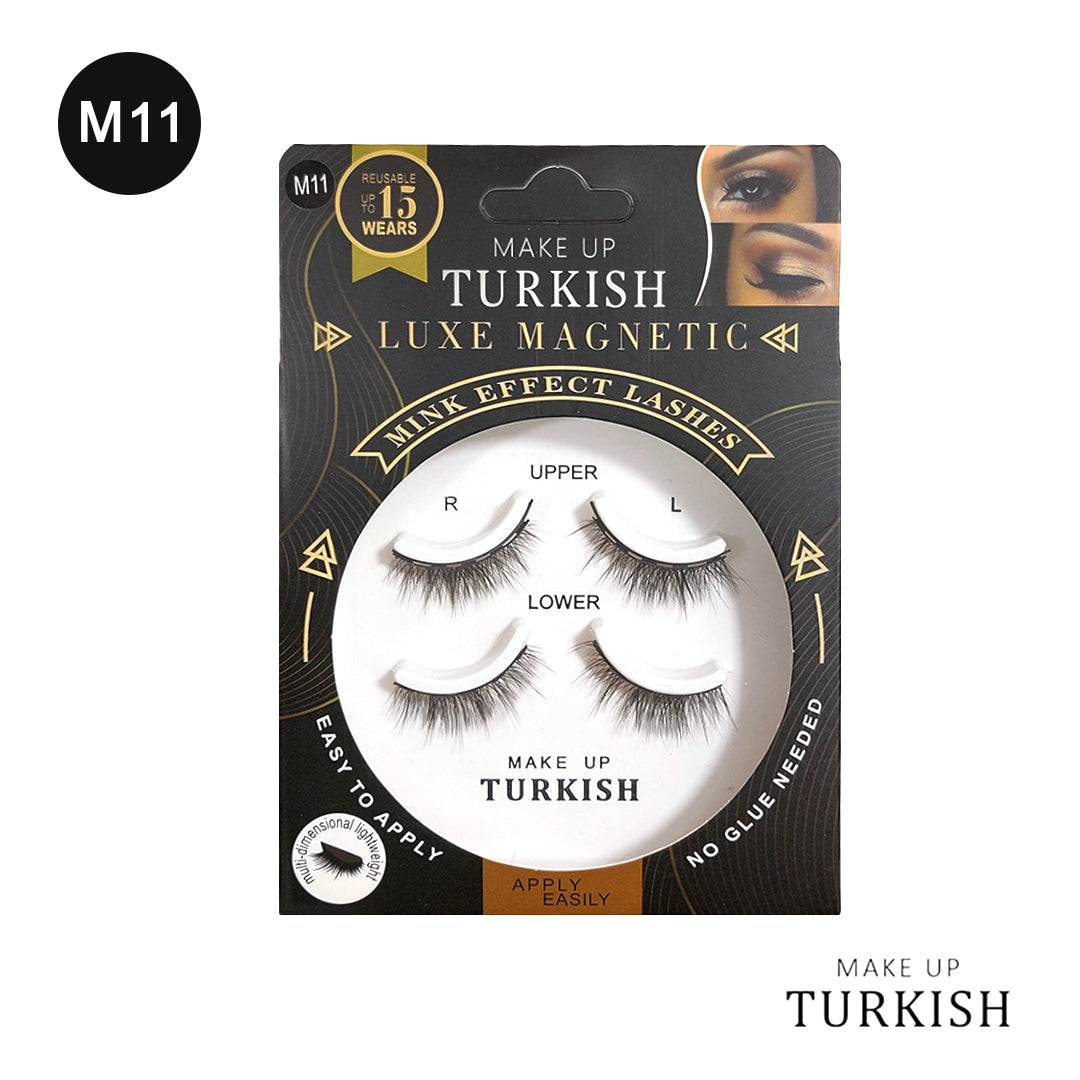 Makeup Turkish Luxe Magnetic Mink Effect Eyelashes - Luxurious mink effect lashes with a subtle yet striking look.