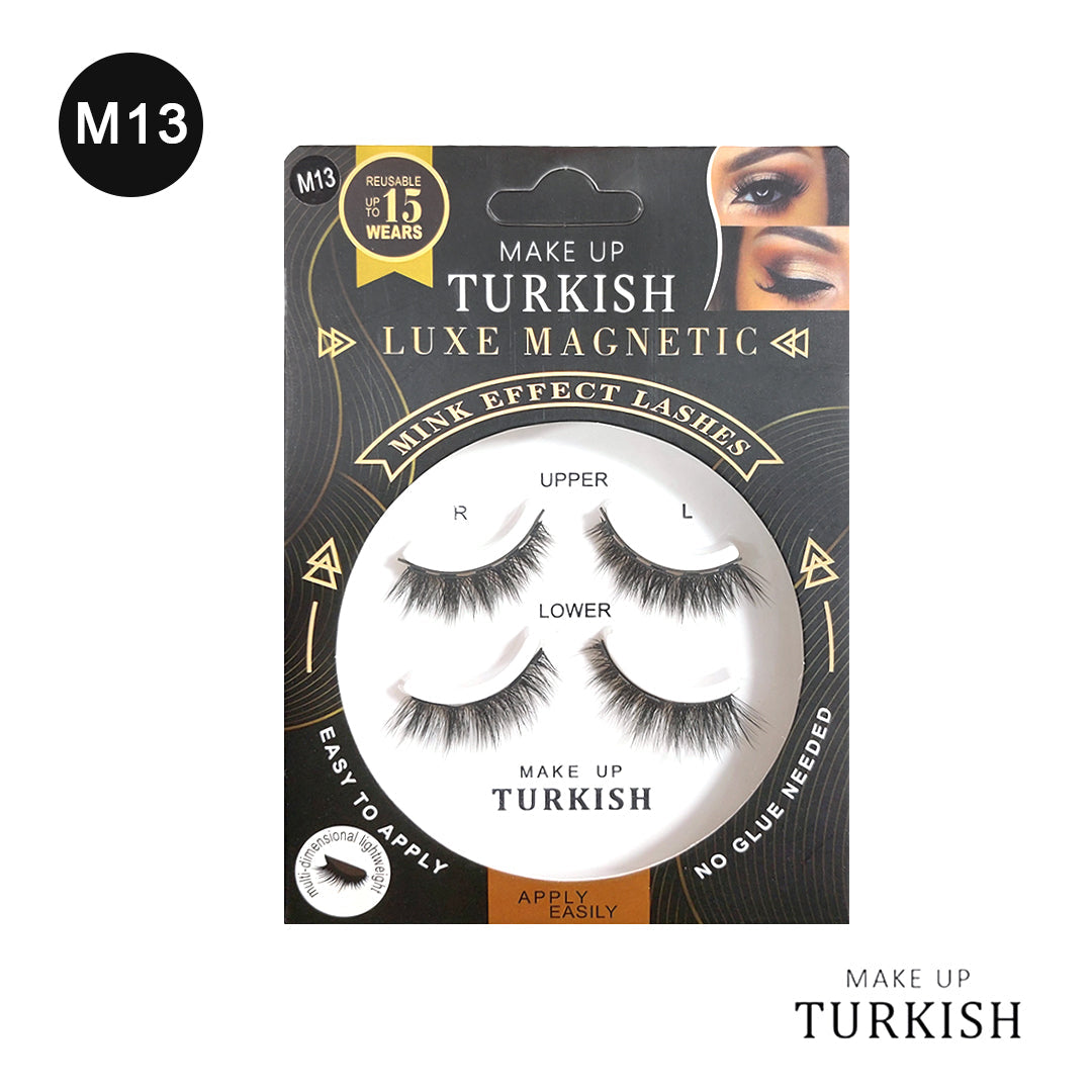 Makeup Turkish Luxe Magnetic Mink Effect Eyelashes - Luxurious mink effect lashes with a subtle yet striking look.