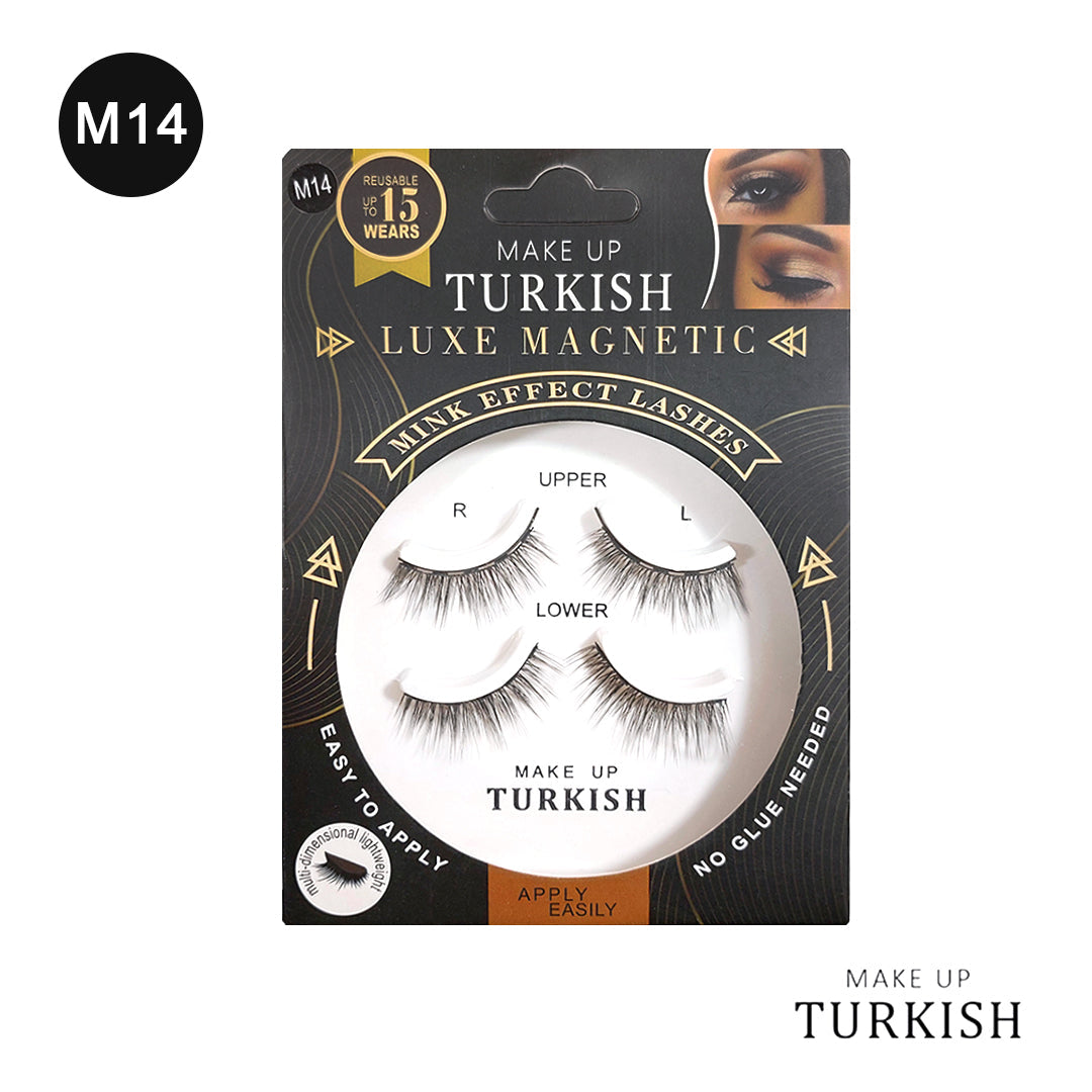 Makeup Turkish Luxe Magnetic Mink Effect Eyelashes - Luxurious mink effect lashes with a subtle yet striking look.