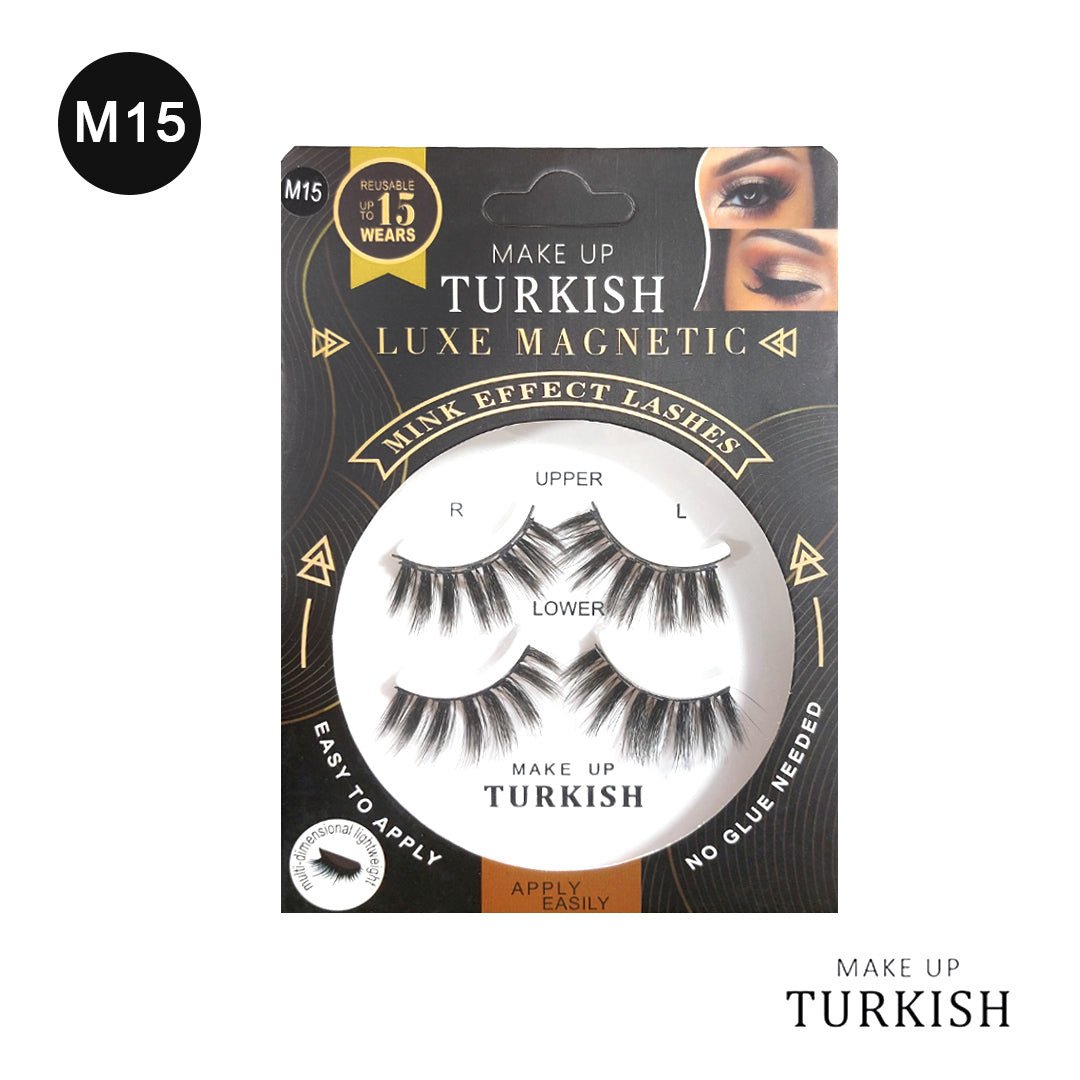 Makeup Turkish Luxe Magnetic Mink Effect Eyelashes - Luxurious mink effect lashes with a subtle yet striking look.