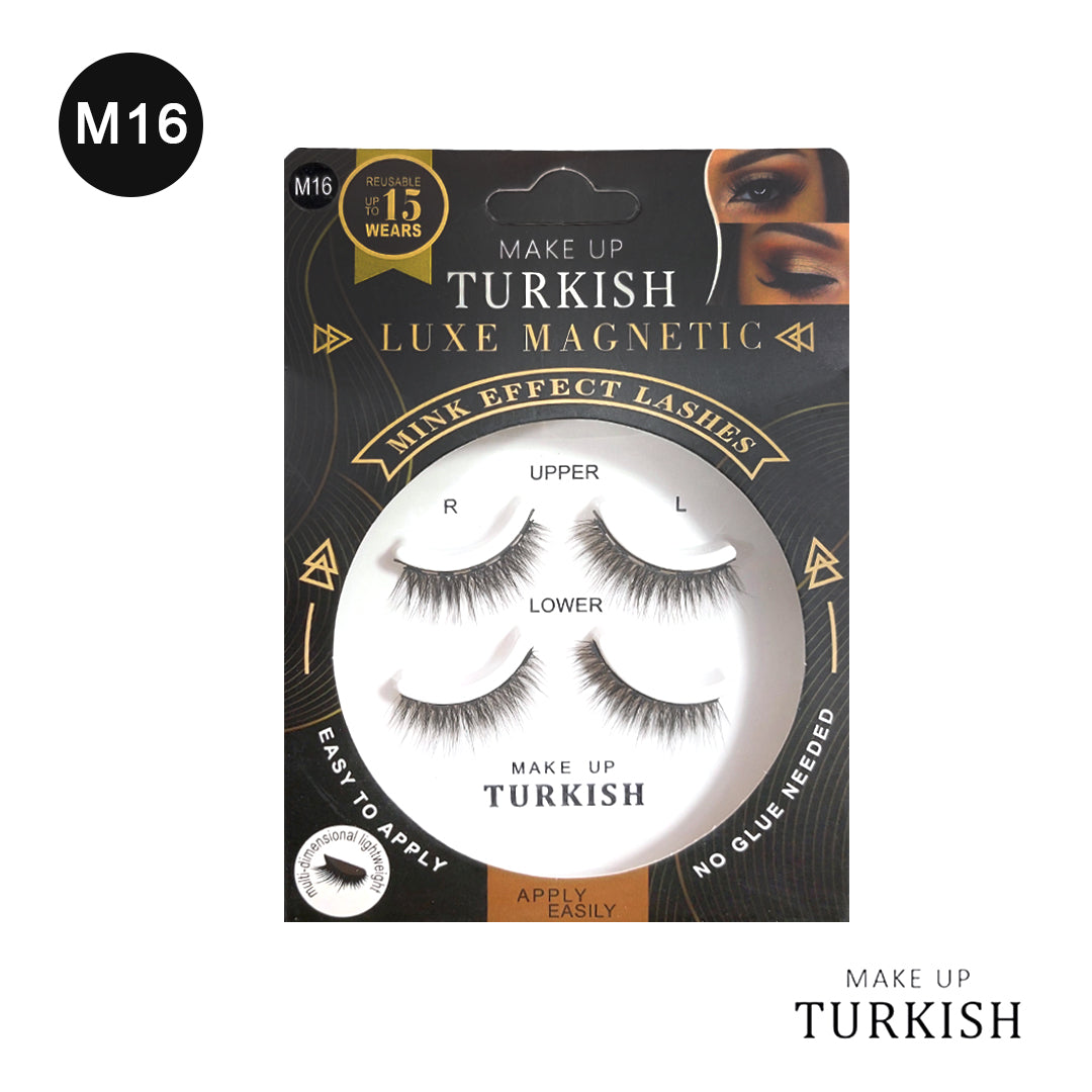 Makeup Turkish Luxe Magnetic Mink Effect Eyelashes - Luxurious mink effect lashes with a subtle yet striking look.