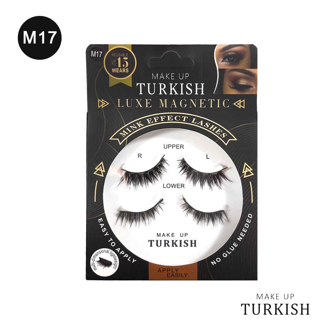 Makeup Turkish Luxe Magnetic Mink Effect Eyelashes - Luxurious mink effect lashes with a subtle yet striking look.