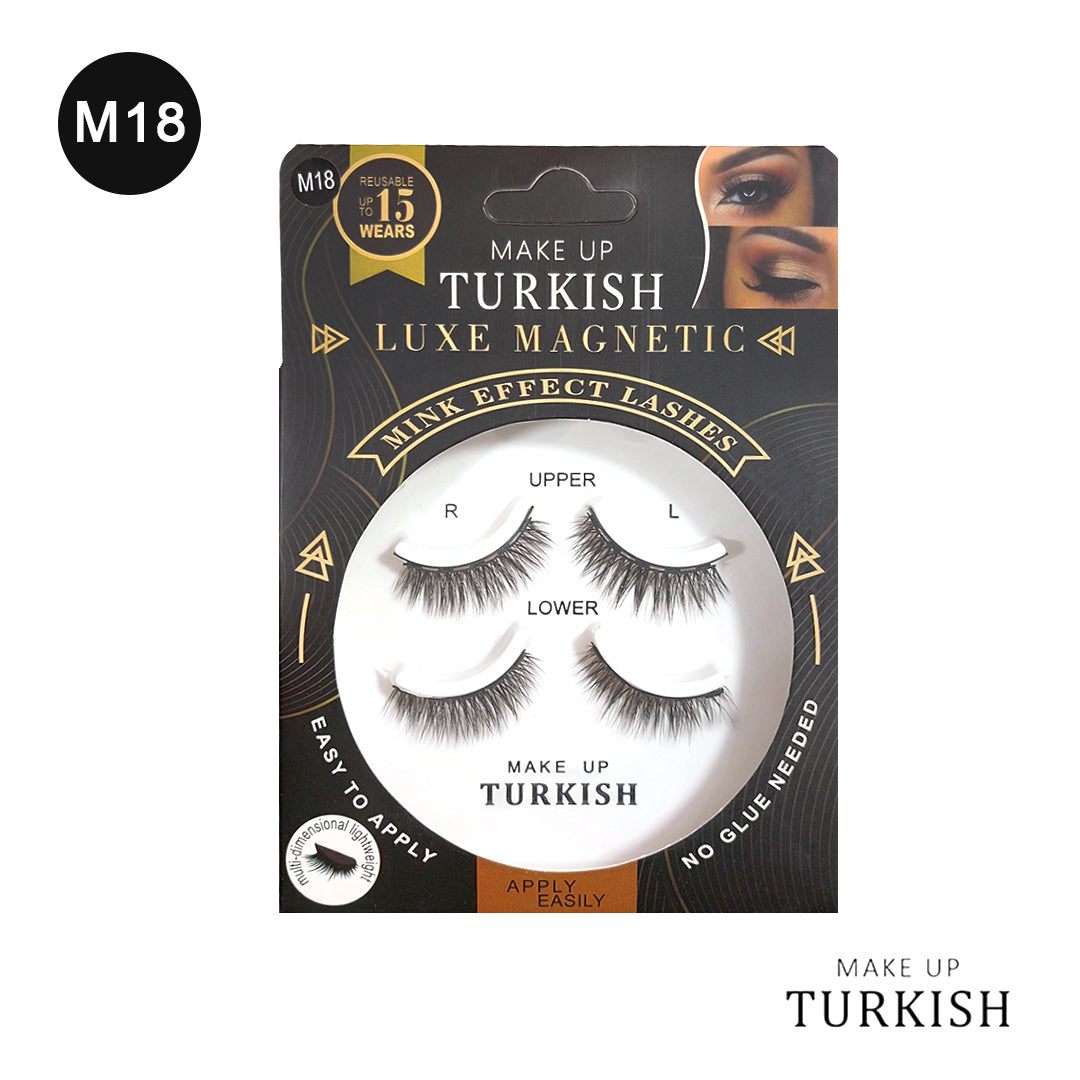Makeup Turkish Luxe Magnetic Mink Effect Eyelashes - Luxurious mink effect lashes with a subtle yet striking look.