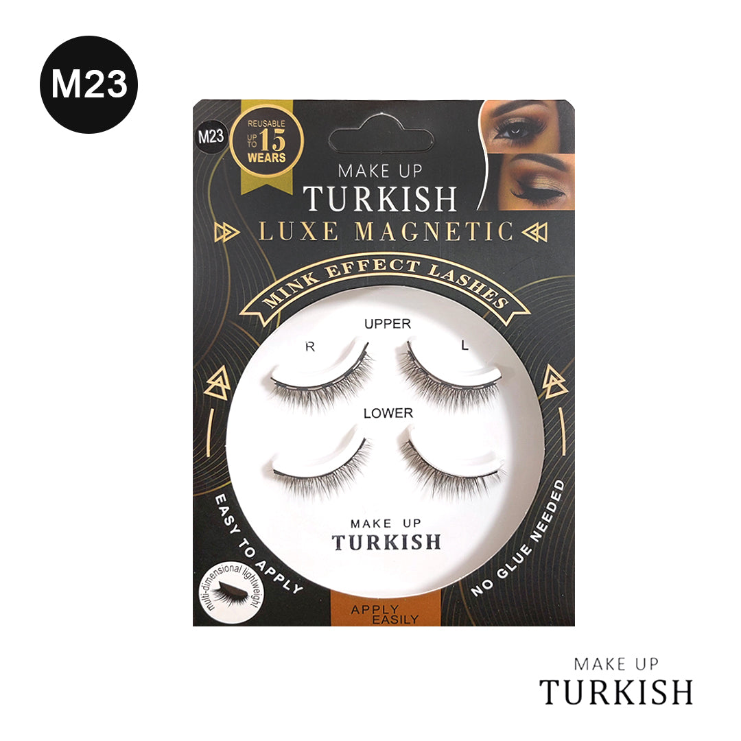 Makeup Turkish Luxe Magnetic Mink Effect Eyelashes - Luxurious mink effect lashes with a subtle yet striking look.