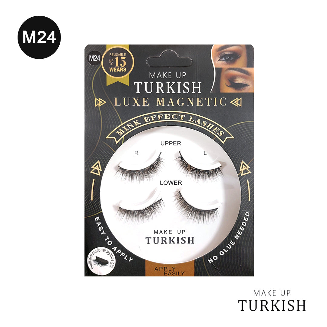 Makeup Turkish Luxe Magnetic Mink Effect Eyelashes - Luxurious mink effect lashes with a subtle yet striking look.