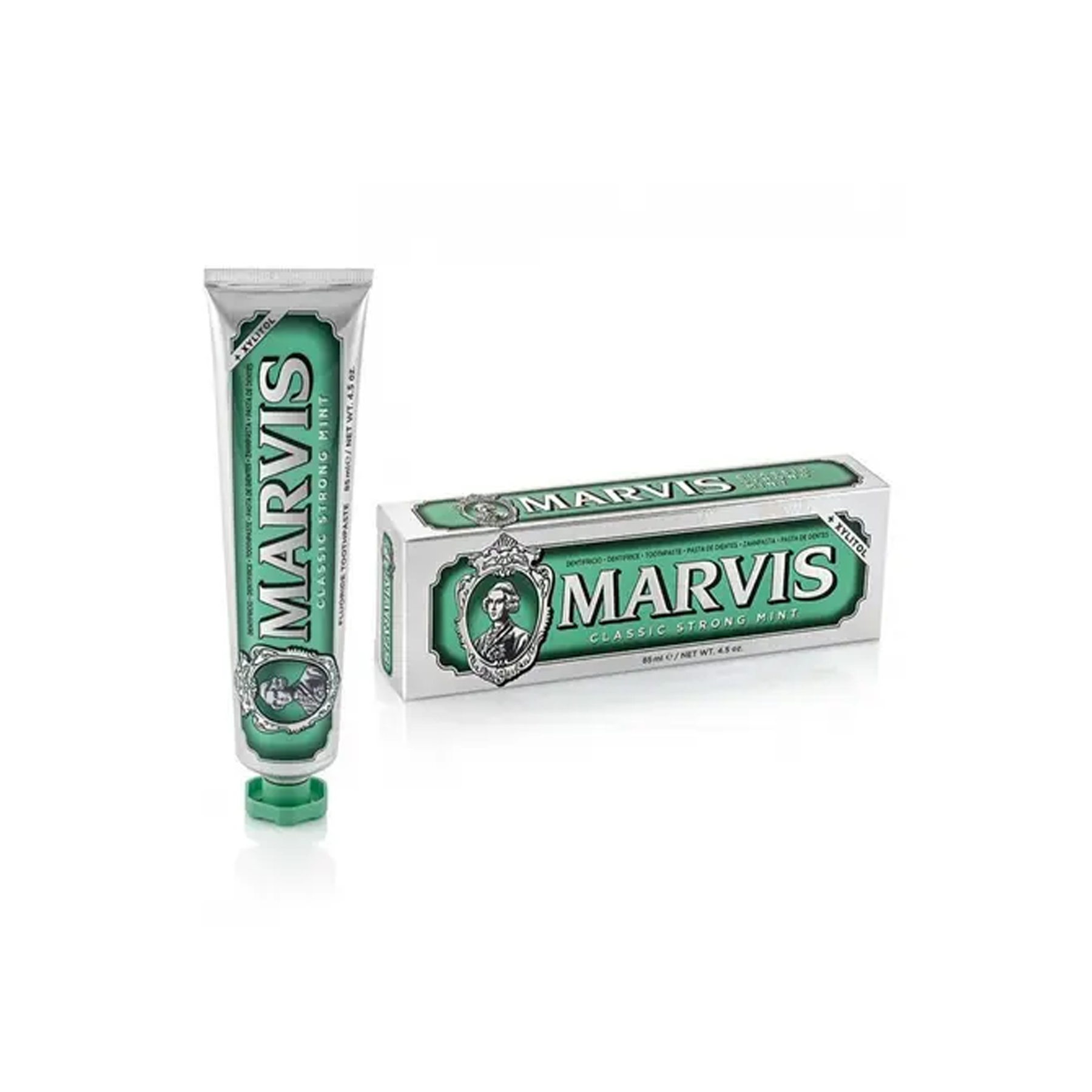 The roduct of Marvis Classic Strong Mint Toothpaste