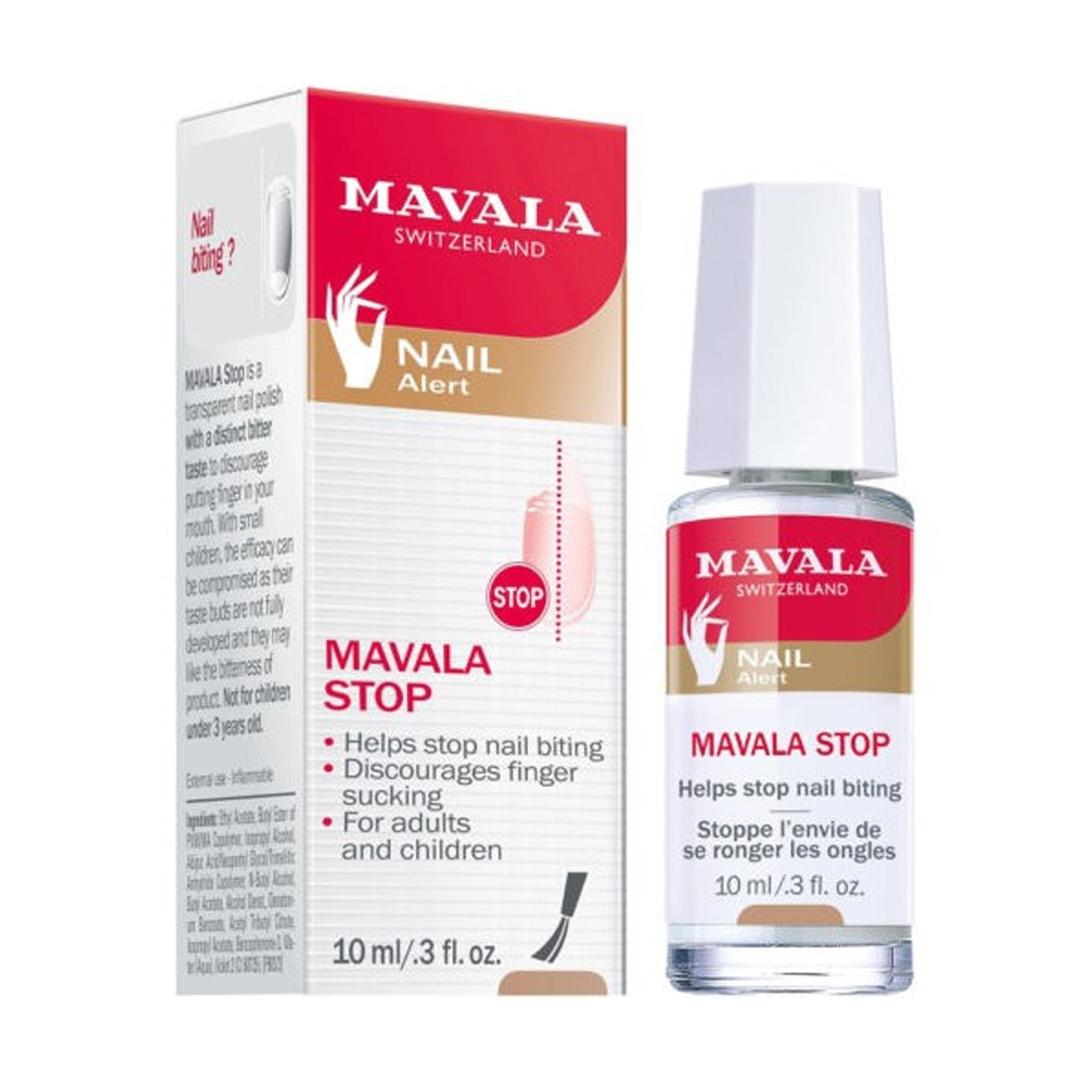 Mavala Stop Nail Biting 10ml - Break the nail-biting habit with a bitter yet harmless taste. 