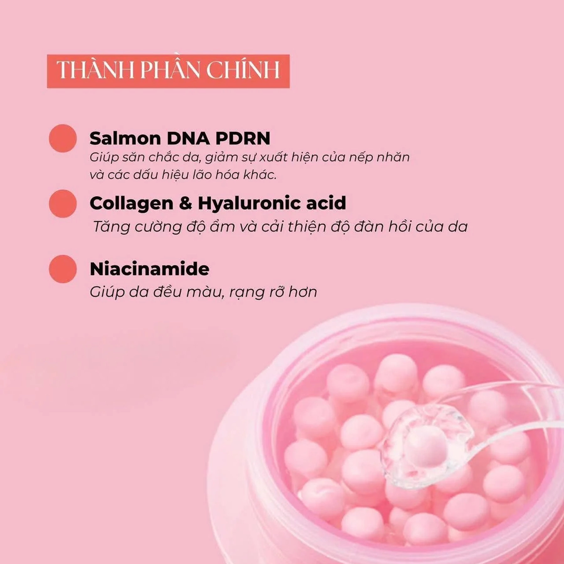 Key Benefits of Medicube PDRN Pink Collagen Capsule Cream