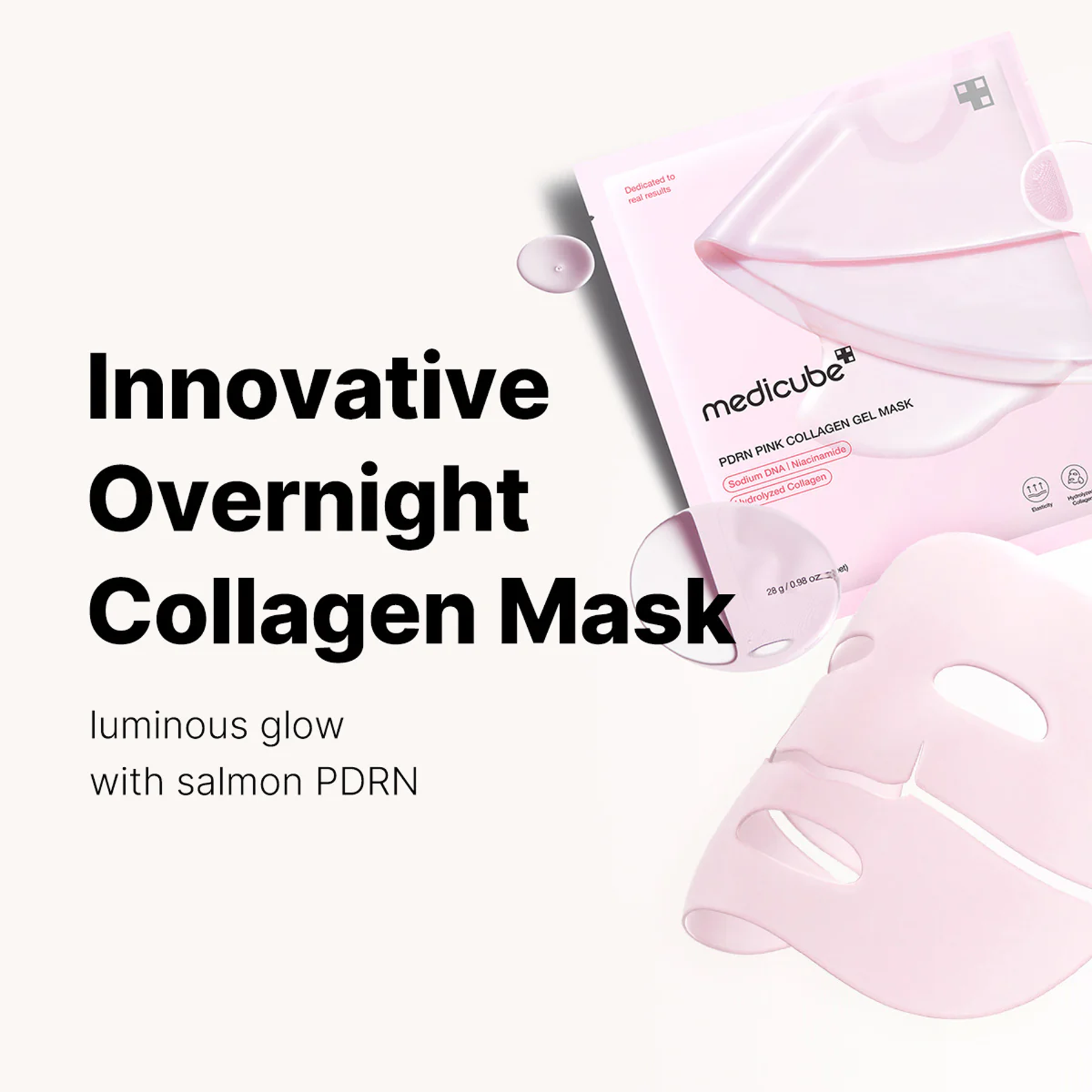 Medicube PDRN Pink Collagen Gel Mask available on Qasr Jamal Store