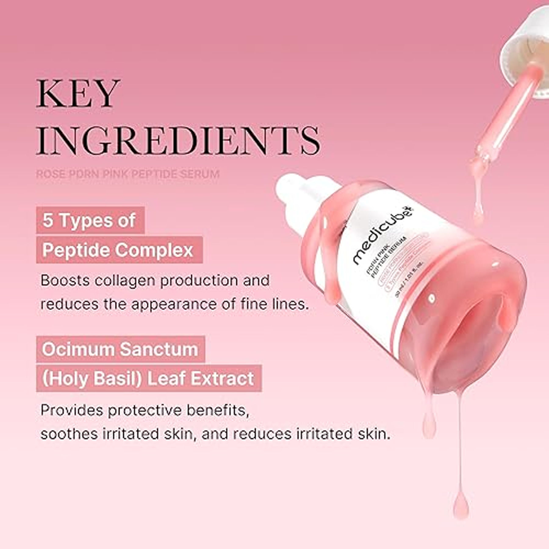 Key Ingredients of Medicube PDRN Pink Peptide Serum