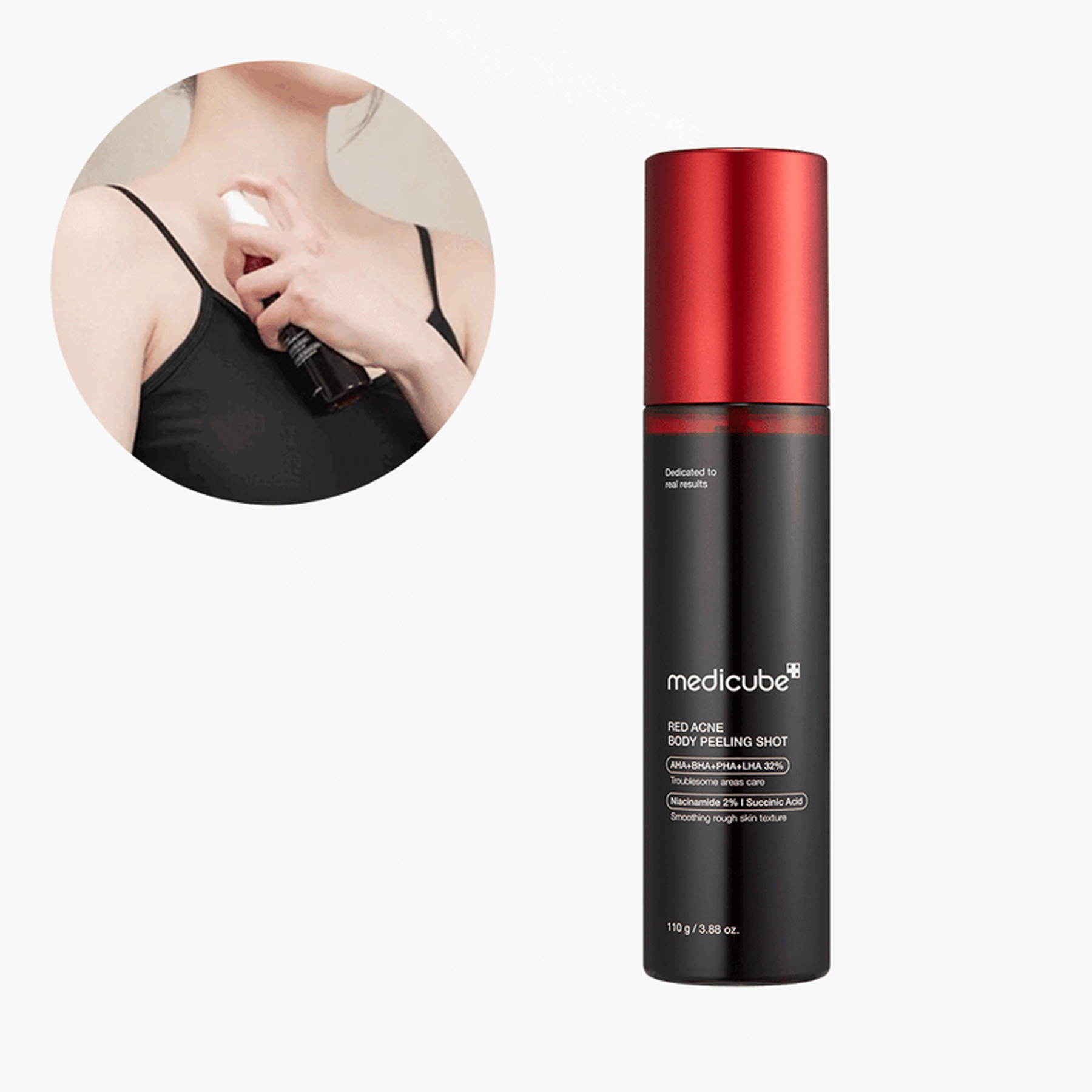 Medicube Red Acne Body Peeling Shot  available on Qasr Jamal Store
