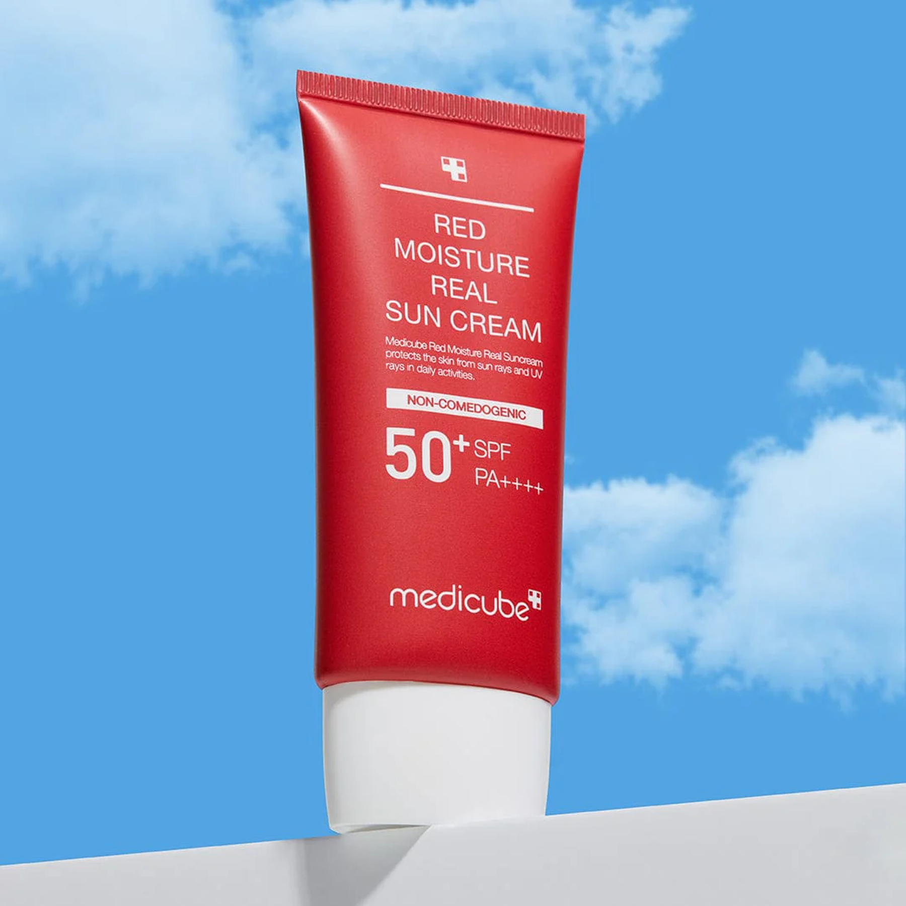 Key Benefits of Medicube Red Moisture Real Sun Cream SPF50+