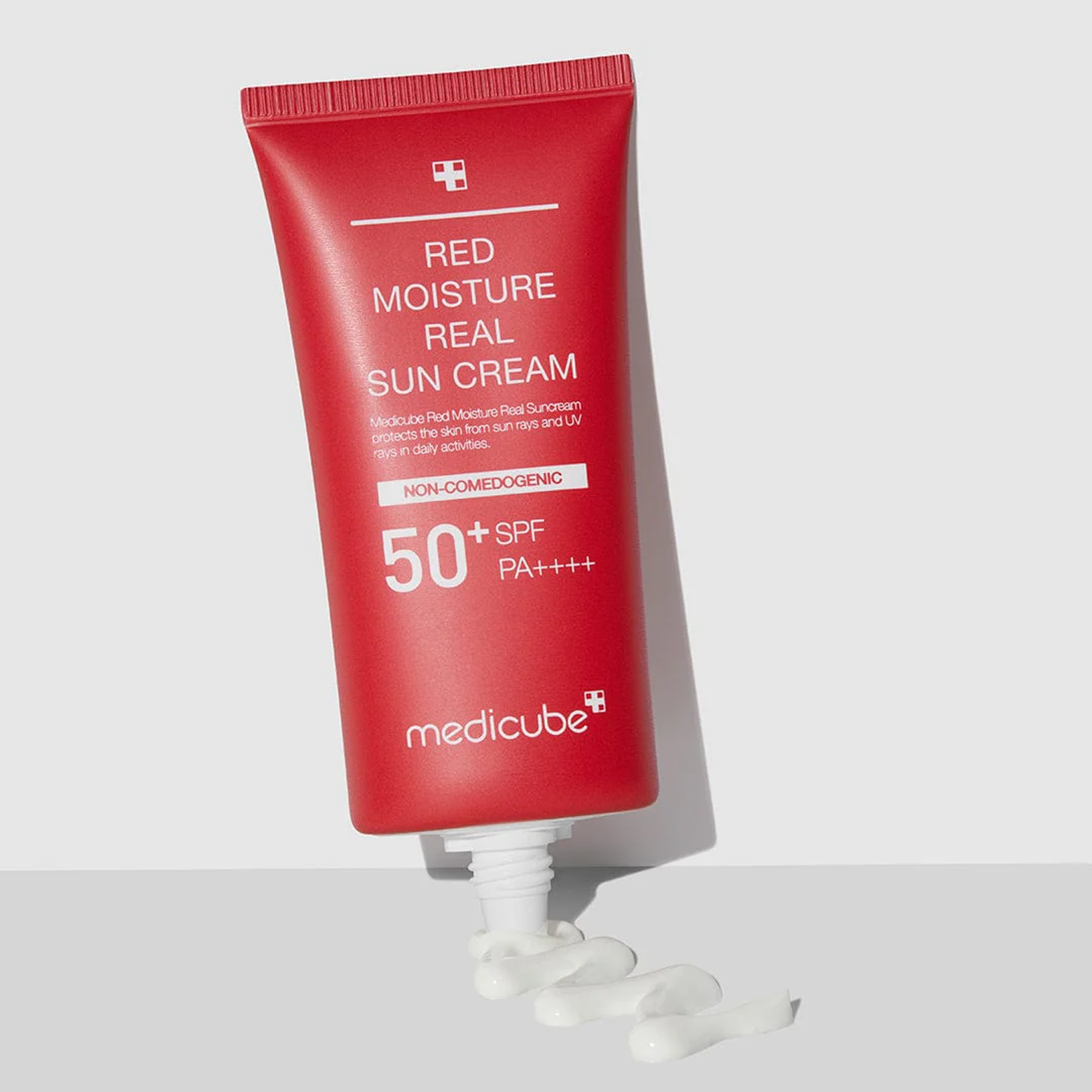 Medicube Red Moisture Real Sun Cream SPF50+ has a non-greasy formula