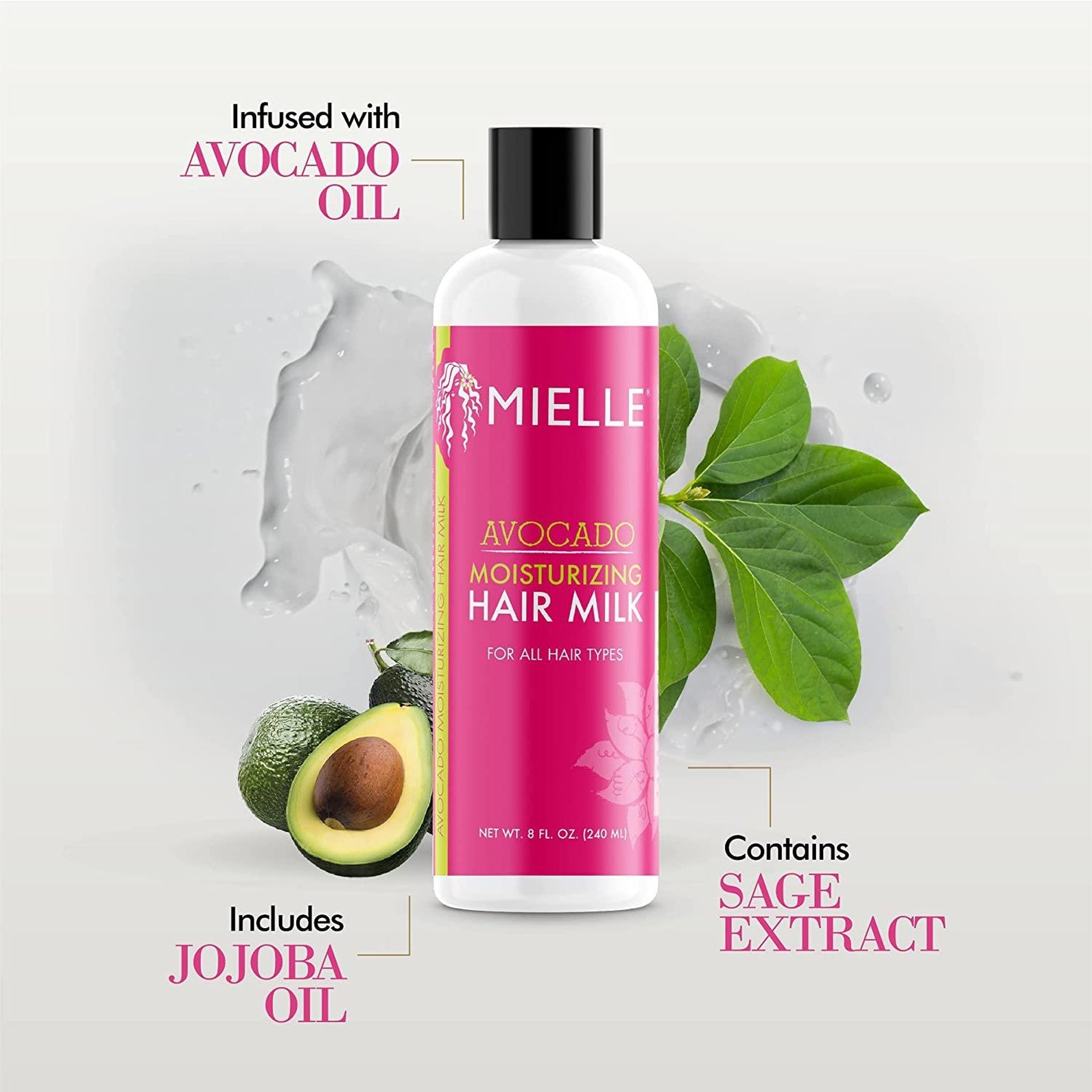 Image of Mielle Avocado Moisturizing Hair Milk - 240ml. 