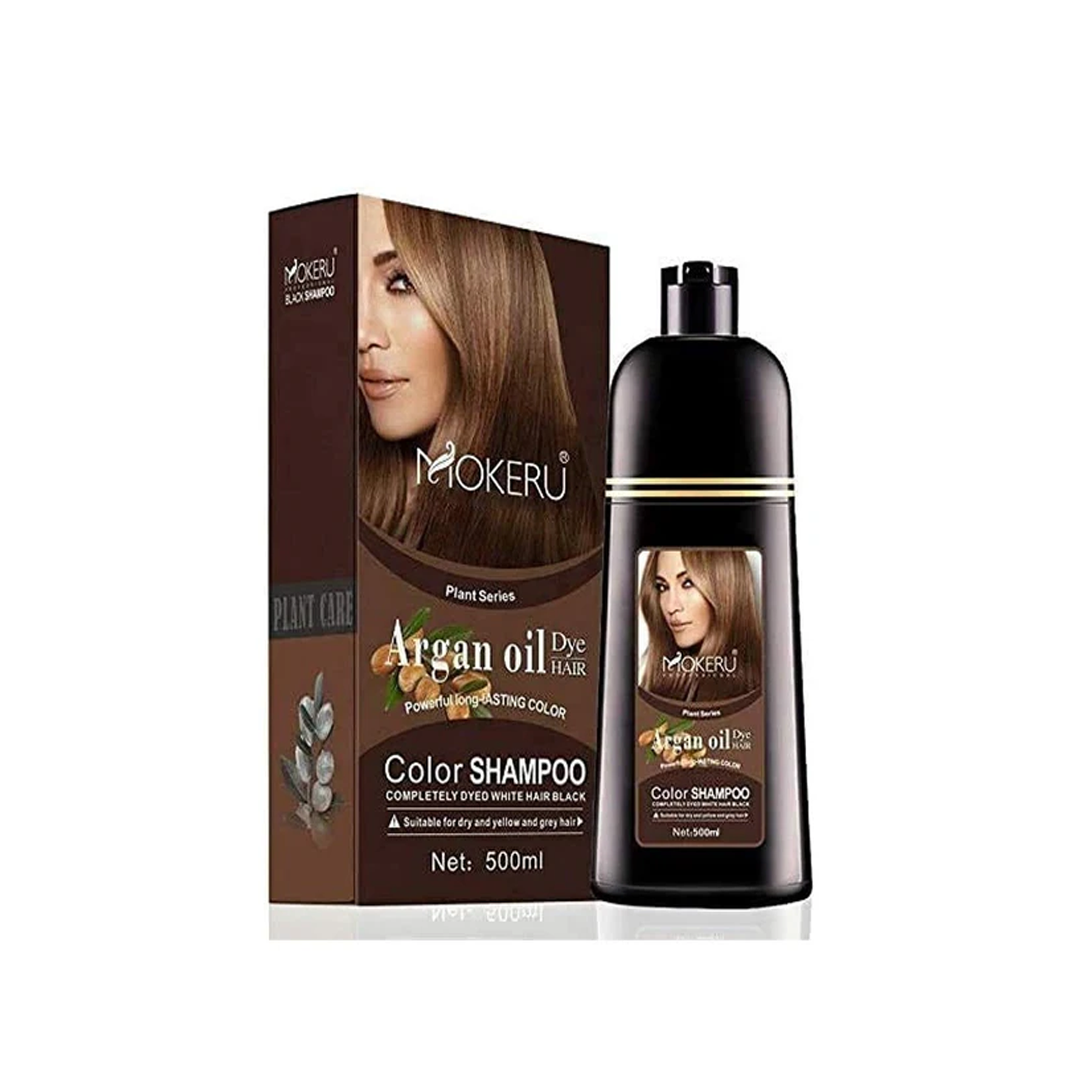 The product of Mokeru Protein Queen Argan Oil Hair Dye Shampoo
