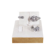 Statement Golden & Silver Tiger Bracelet And Ring Set
