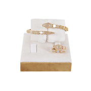 Statement Golden & Silver Snake Bracelet And Ring Set
