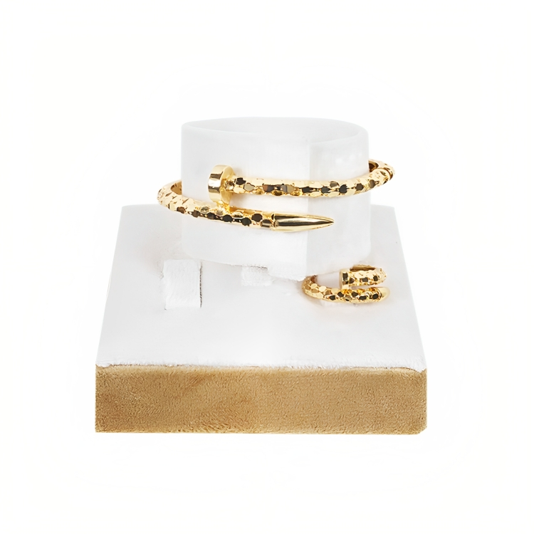 Set of 4 Modern Jewellery Set (Gold) With Ring, Necklace, Bracelet And Chain- JS02