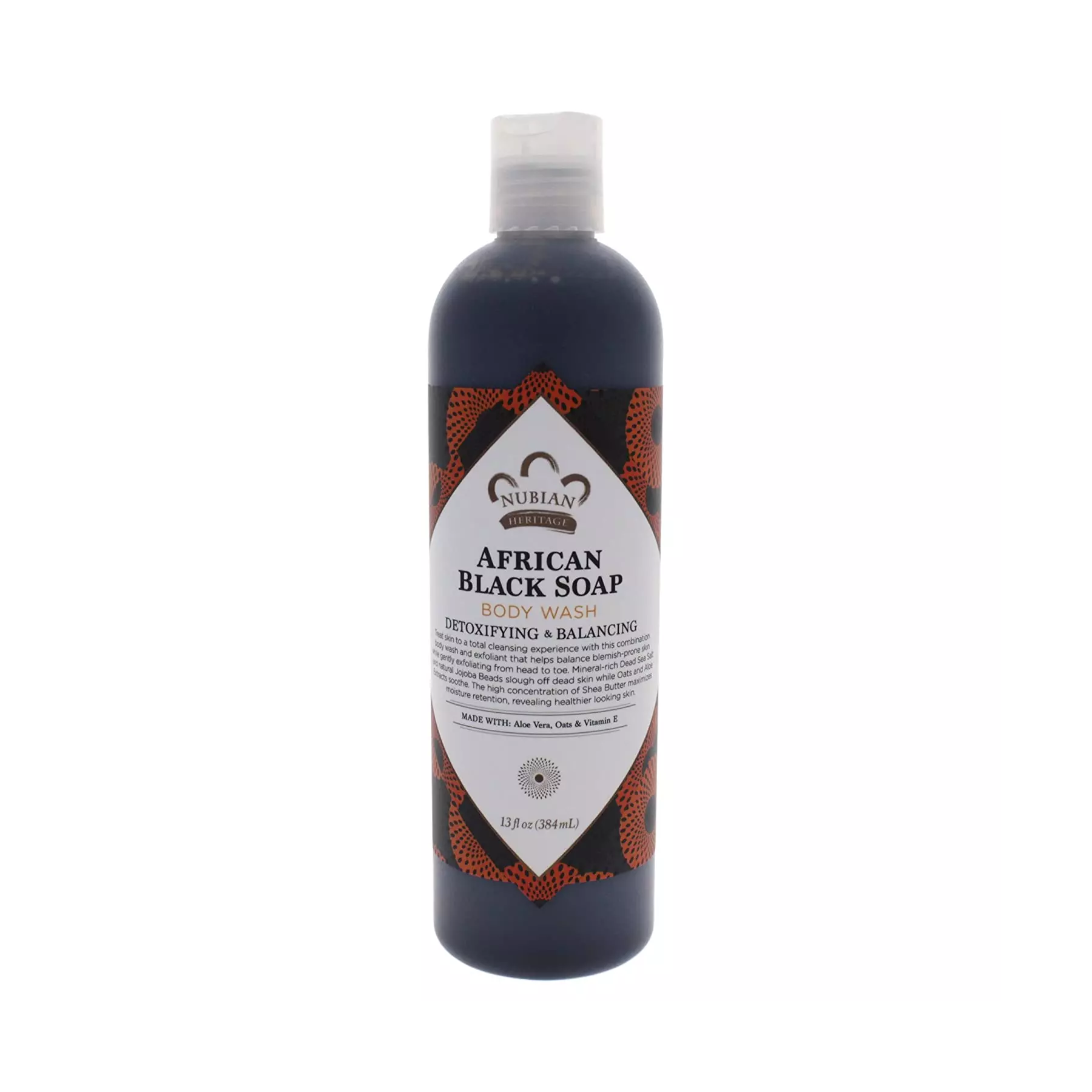 Nubian Heritage African Black Soap Body Wash - 384 ml