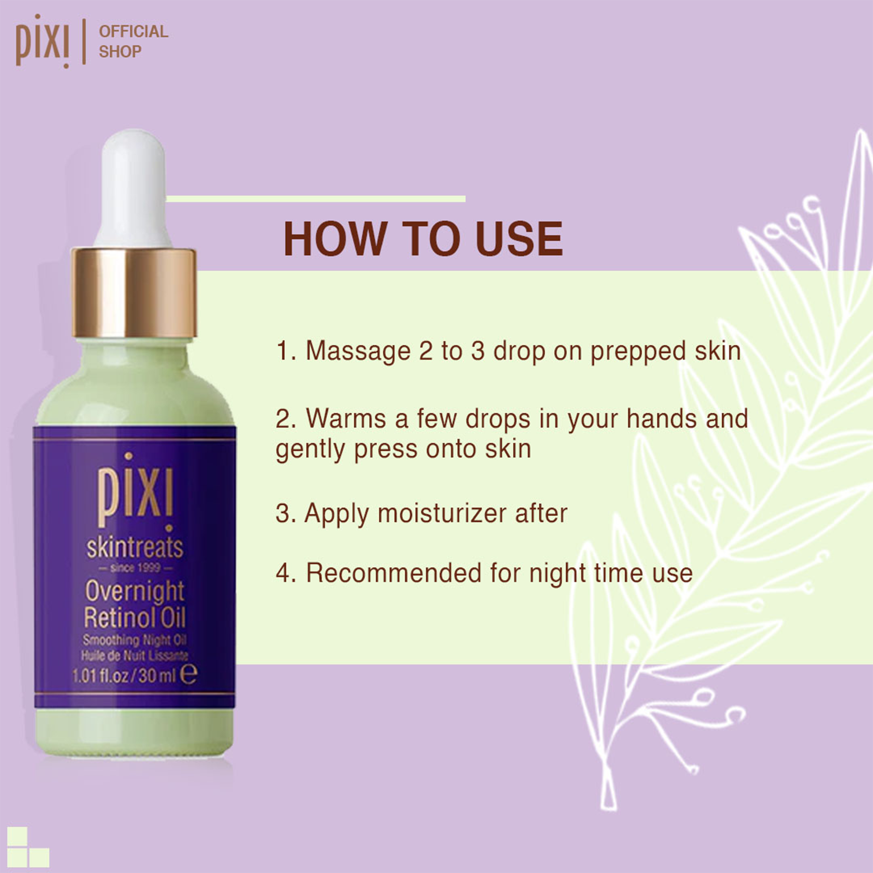 Pixi Overnight Retinol Oil - 30ml