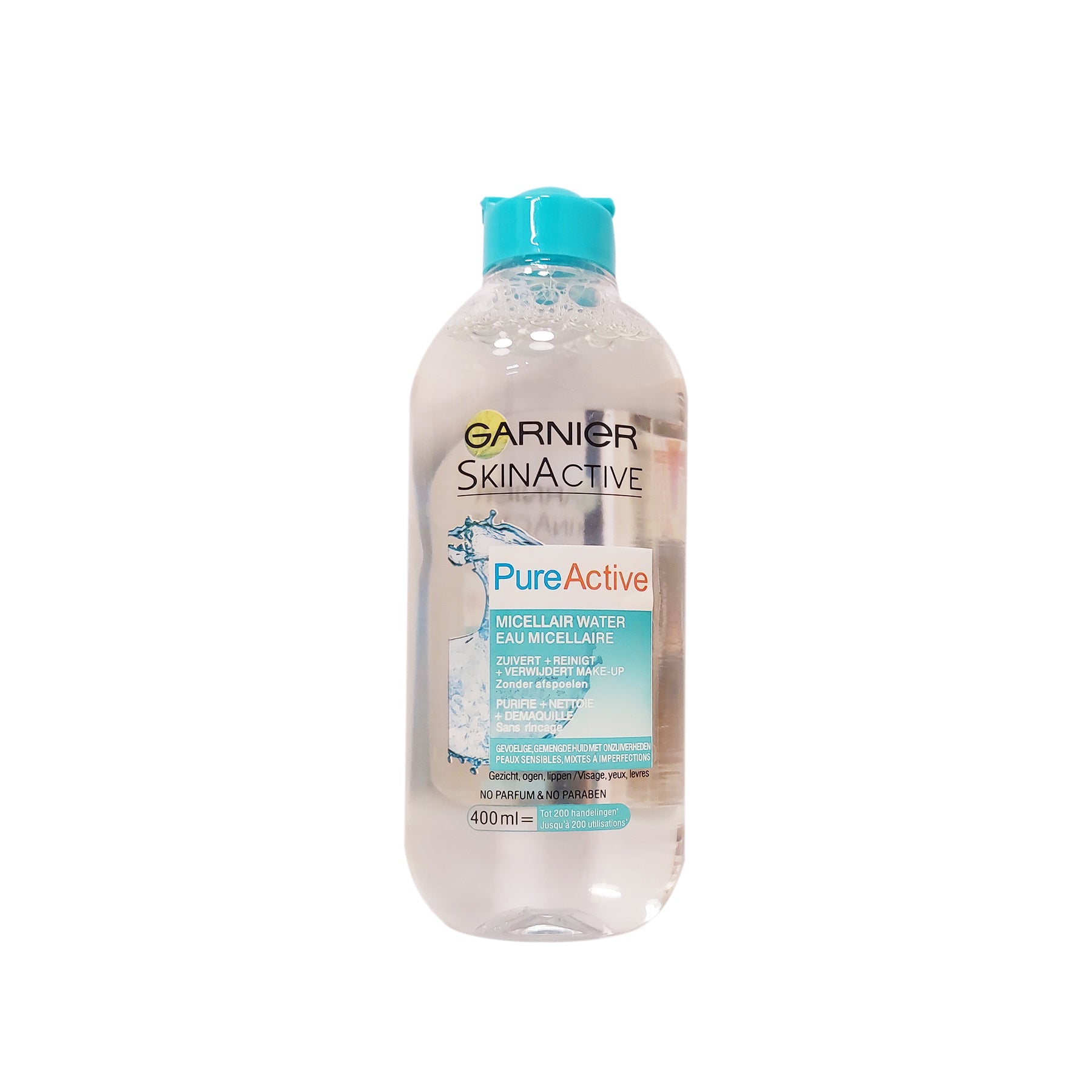 Garnier Pure Active by Garnier Micellar Water - 400ml + FREE Makeup Remover Pad