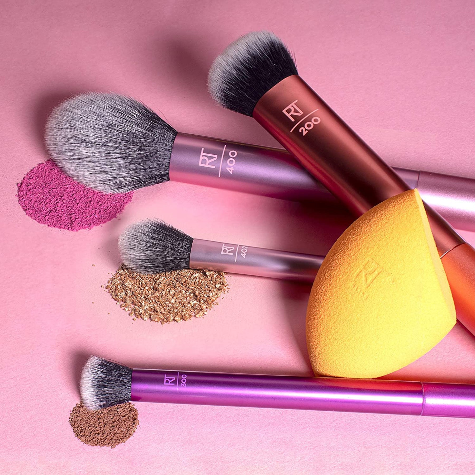 Real Techniques Makeup Brush Set (Sponge Blenders & 5 Piece Makeup Brush)