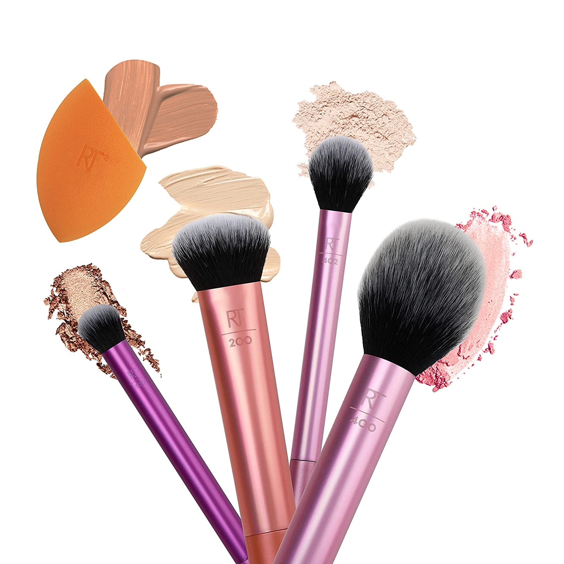 Real Techniques Makeup Brush Set (Sponge Blenders & 5 Piece Makeup Brush)