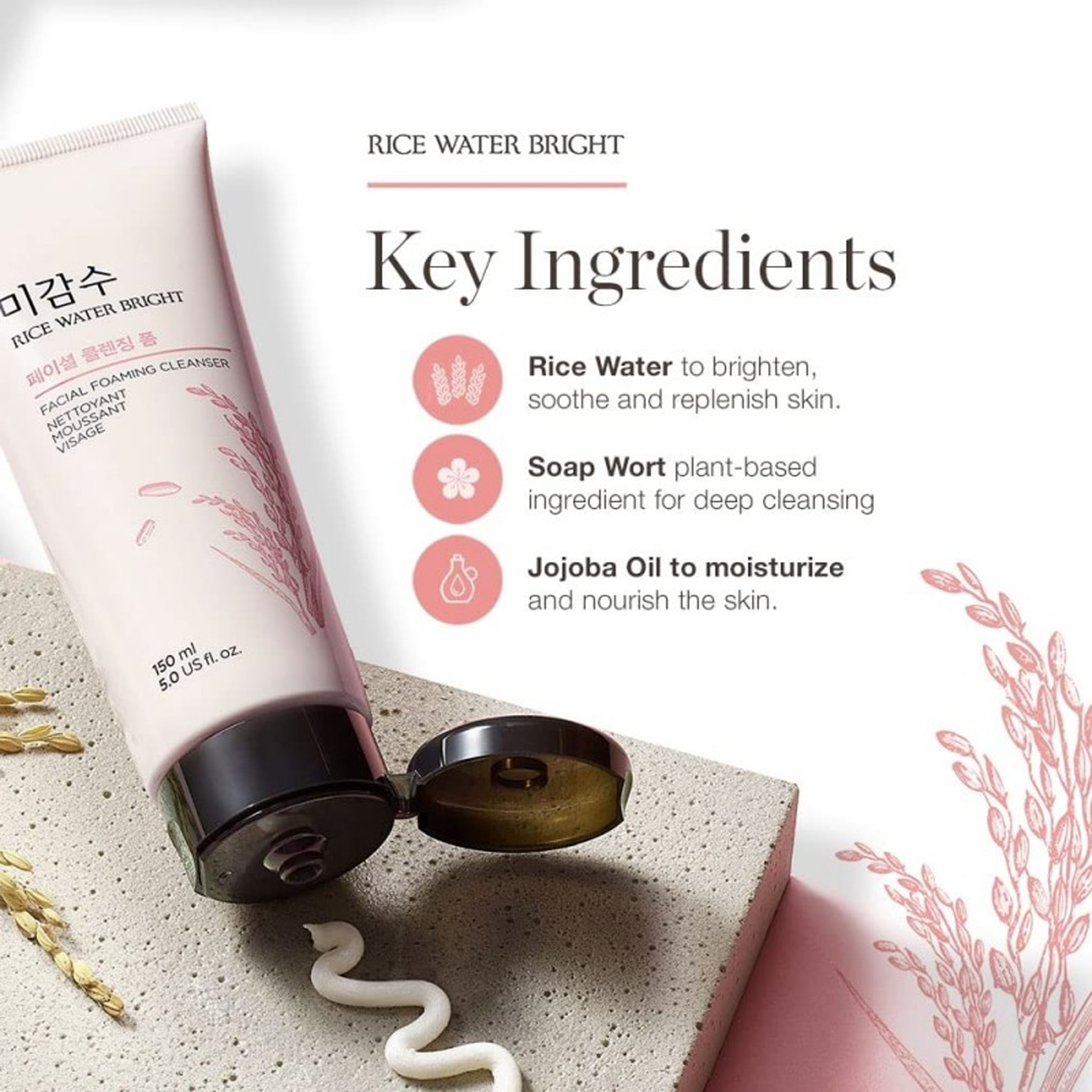 The Key Benefits of Rice Water Bright Foaming Cleanser