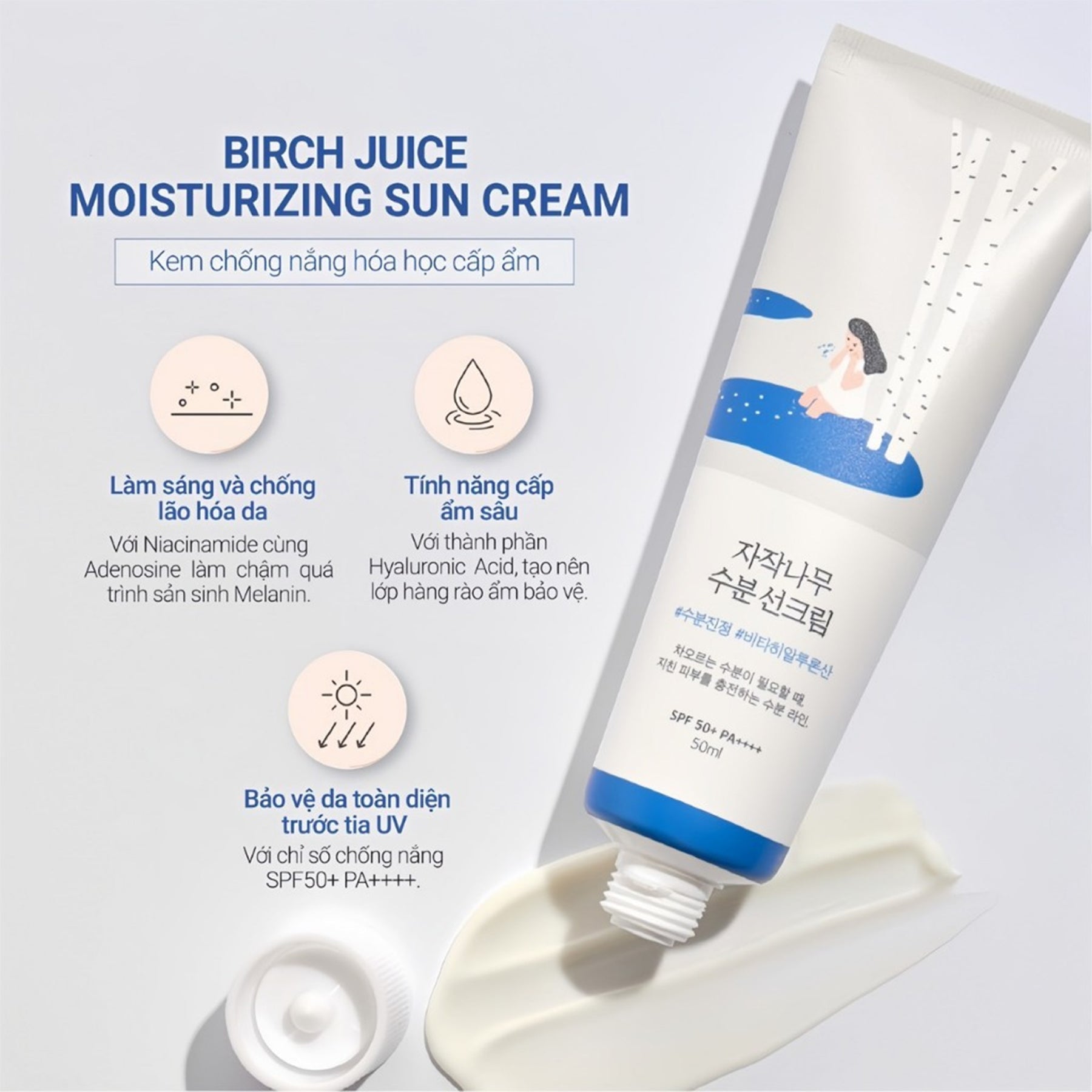 Key Benefits of RoundLab Birch Juice Moisturizing Sunscreen Set 