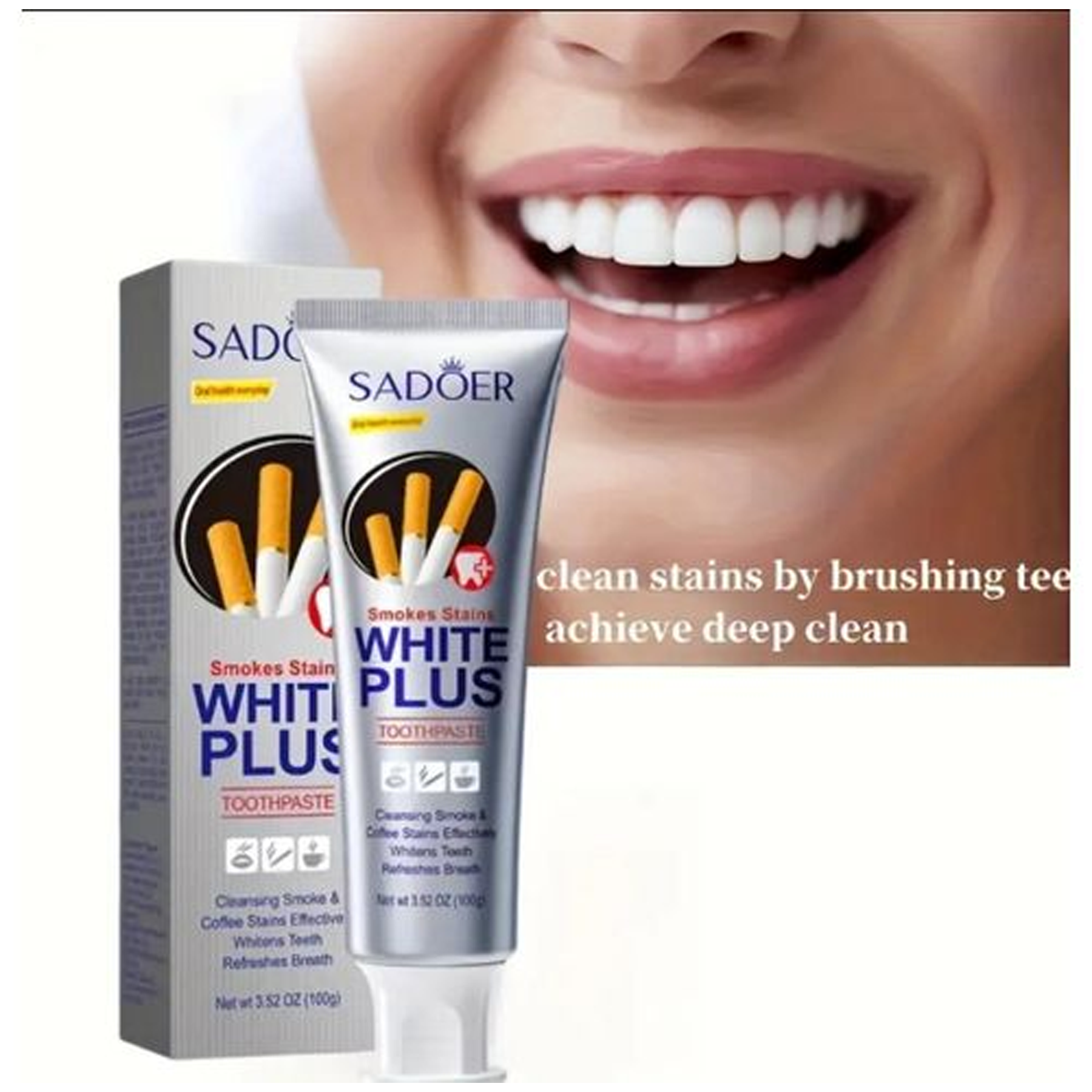 The Key Benefits of SADOER Smokes Stains White Plus Toothpaste