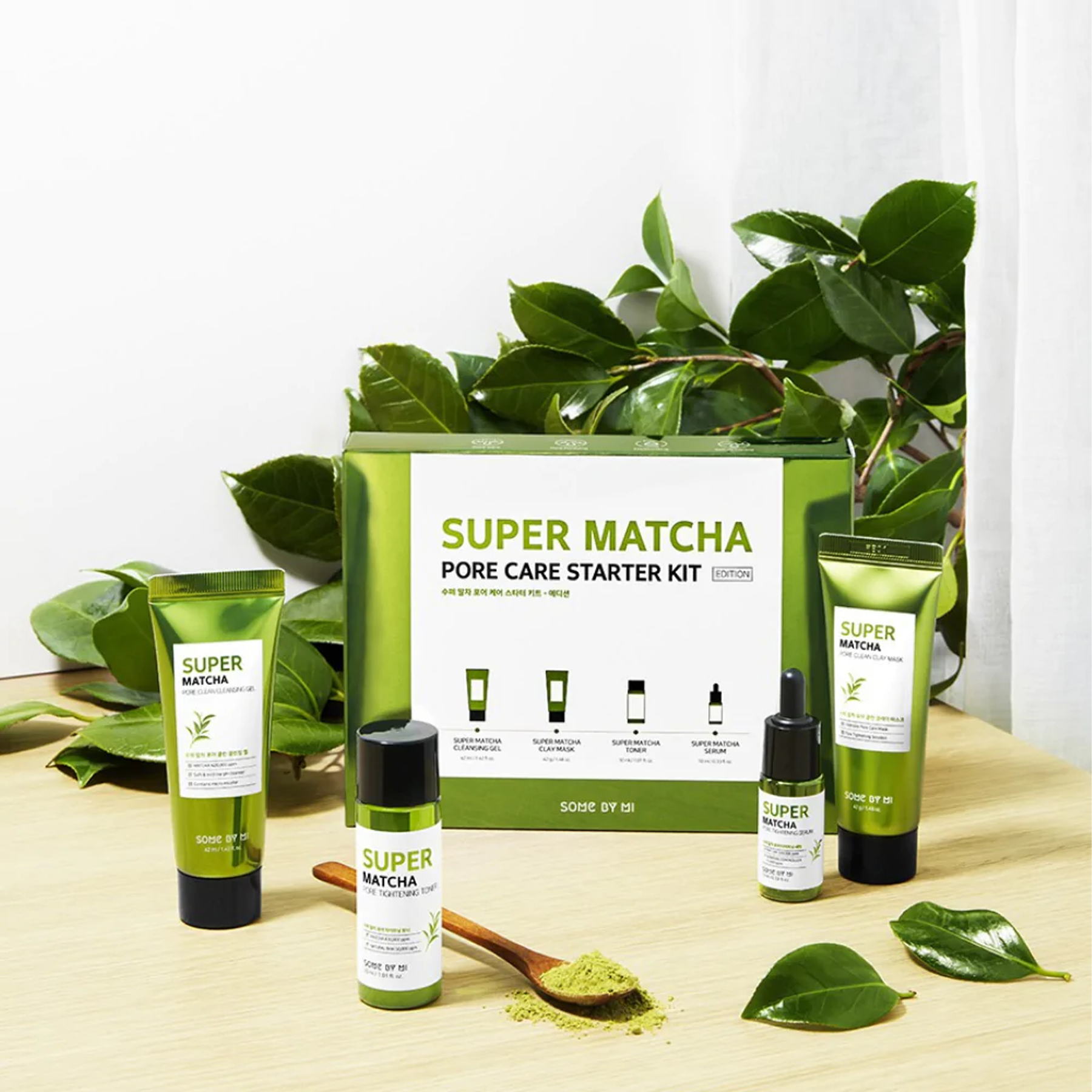 Some By Mi Super Matcha Pore Care Starter Kit- helps for closing the pores