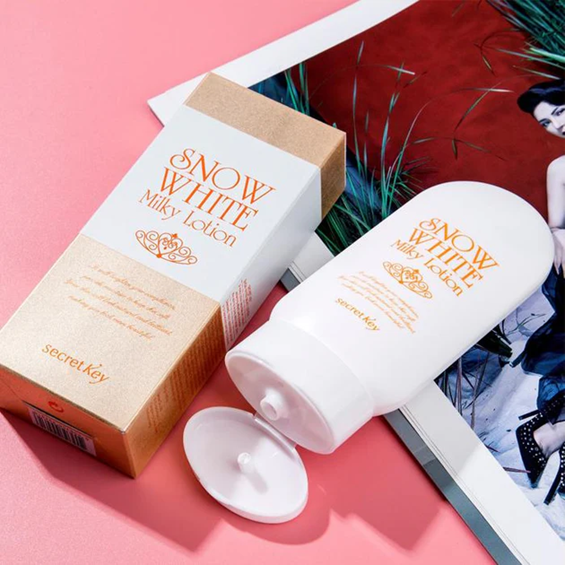 Secret Key Snow White Milky Lotion available on qasr jamal