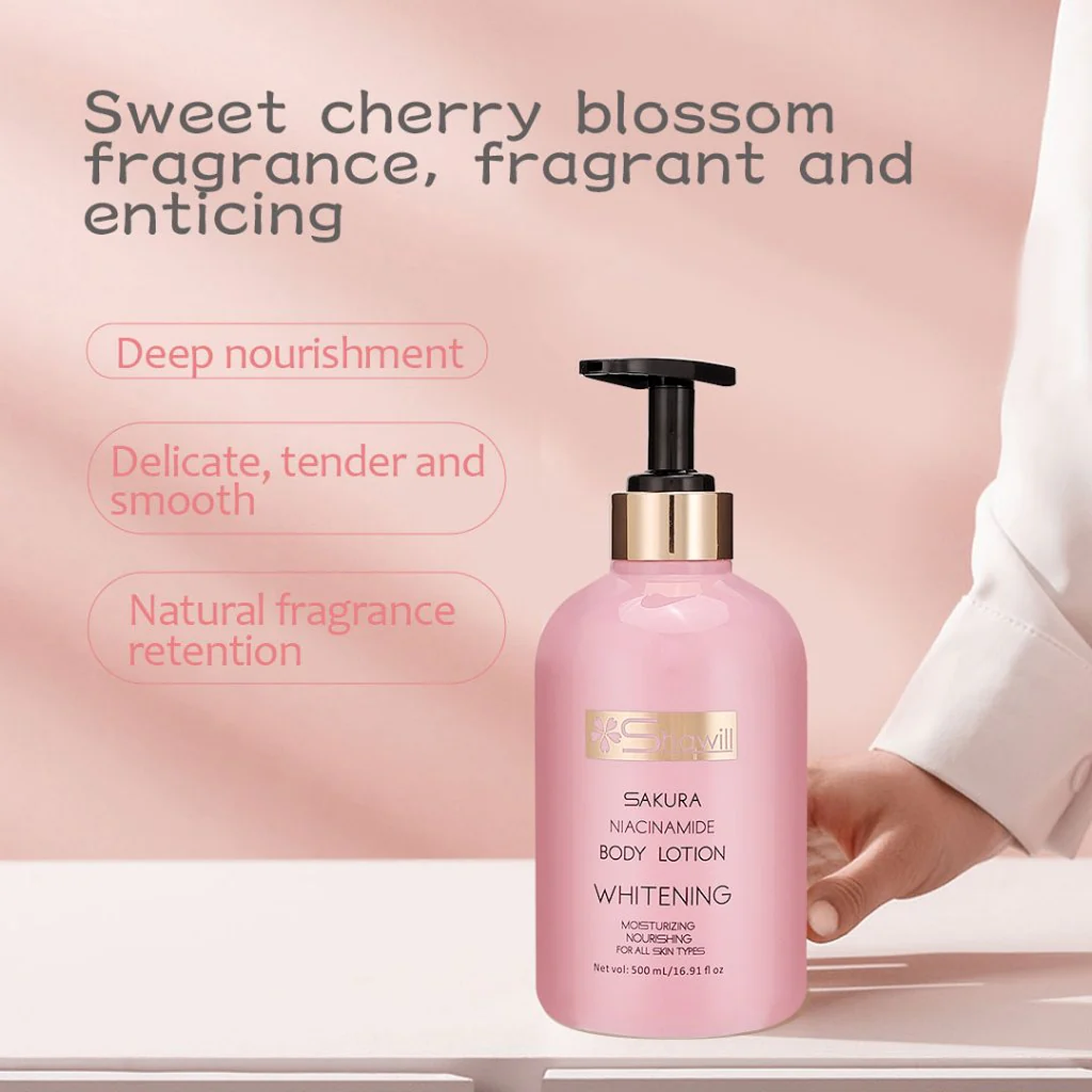 Key Benefits of Shawii Sakura Niacinamide Body Lotion