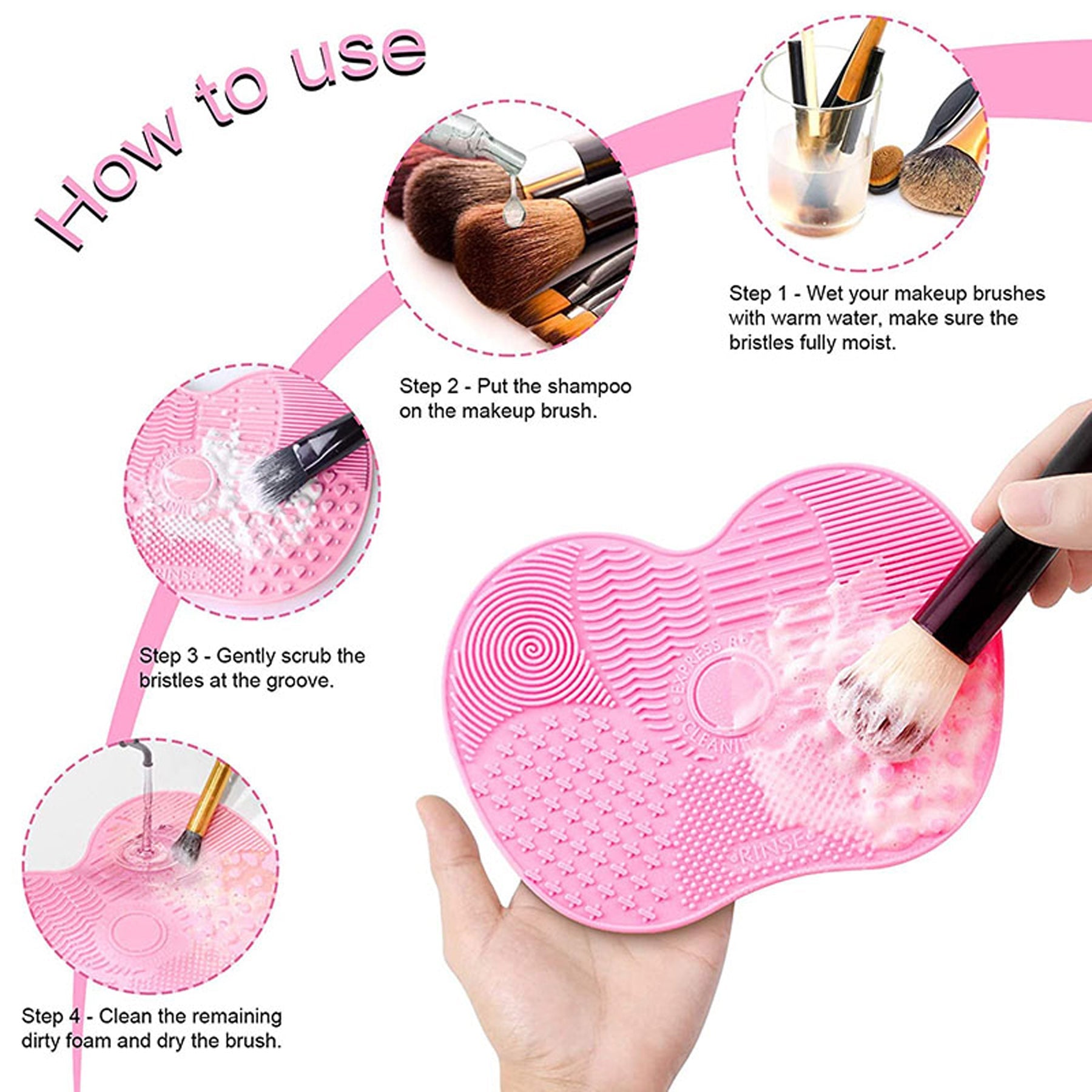 Silicon Mat For Cleaning Makeup Brushes